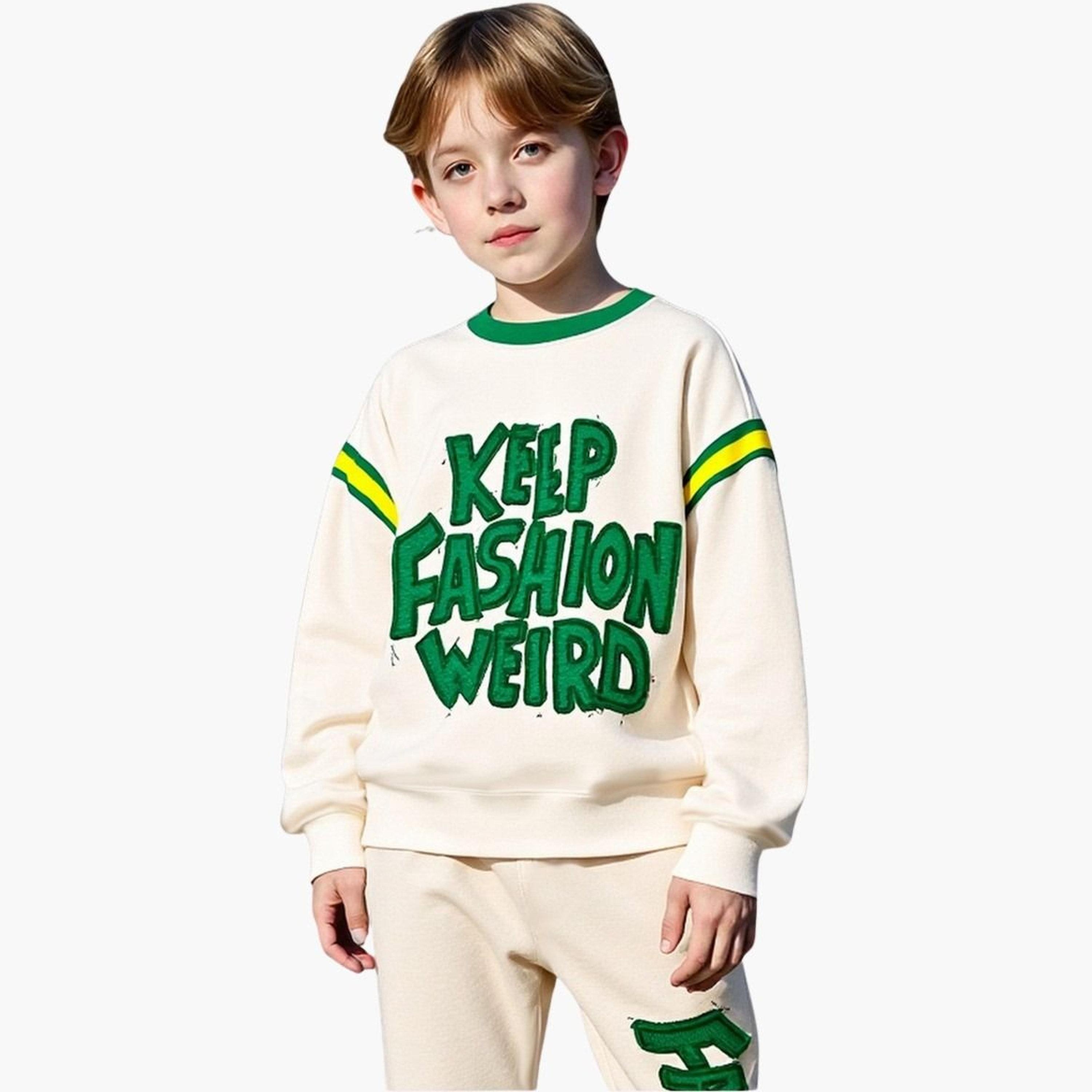 تيك تو - طقم سويت شيرت وبنطال رياضي كريمي للمراهقين-boys-clothing-setsandcoords-image-3