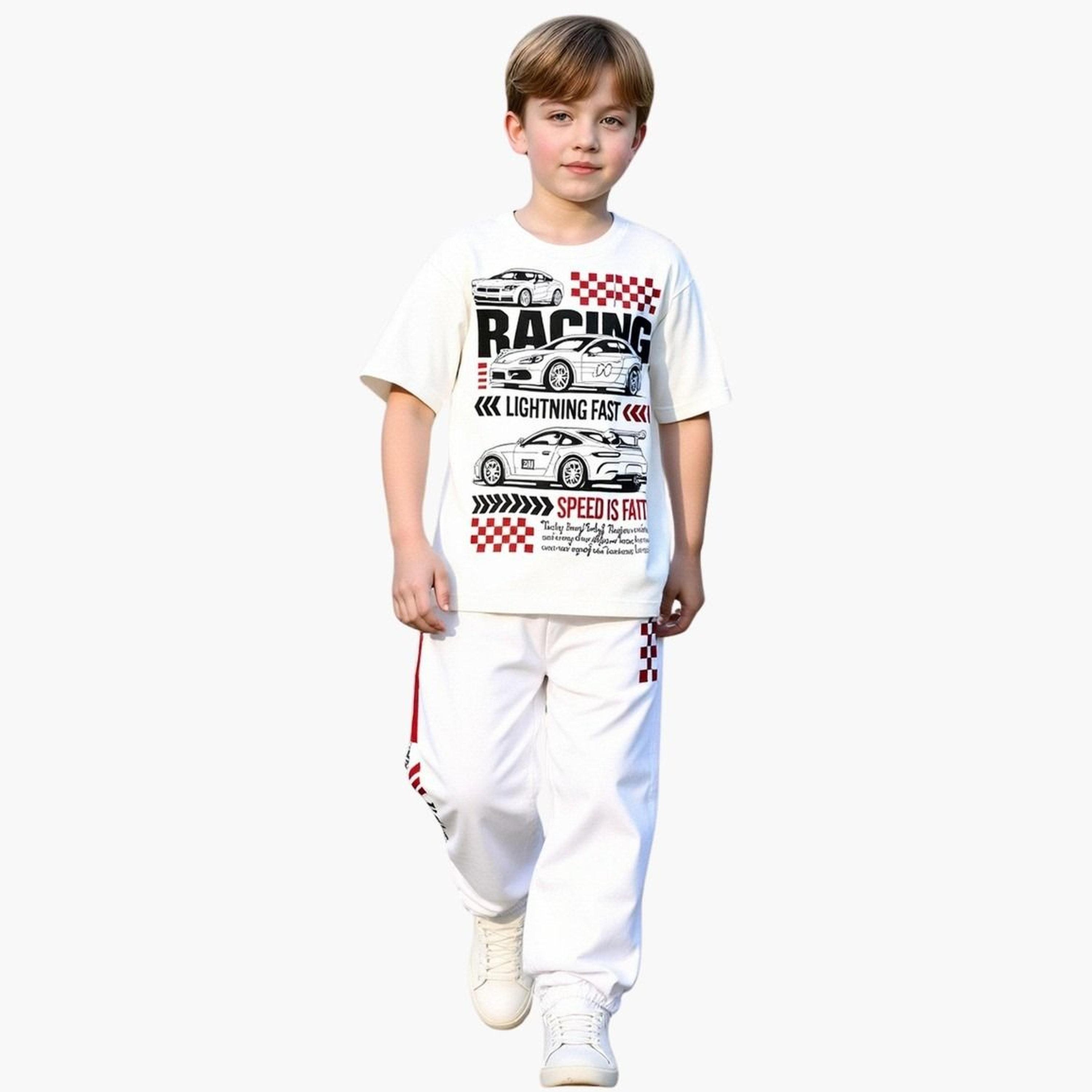 Take Two Teens Racing Graphic T-Shirt and Joggers Set-boys-clothing-setsandcoords-image-2