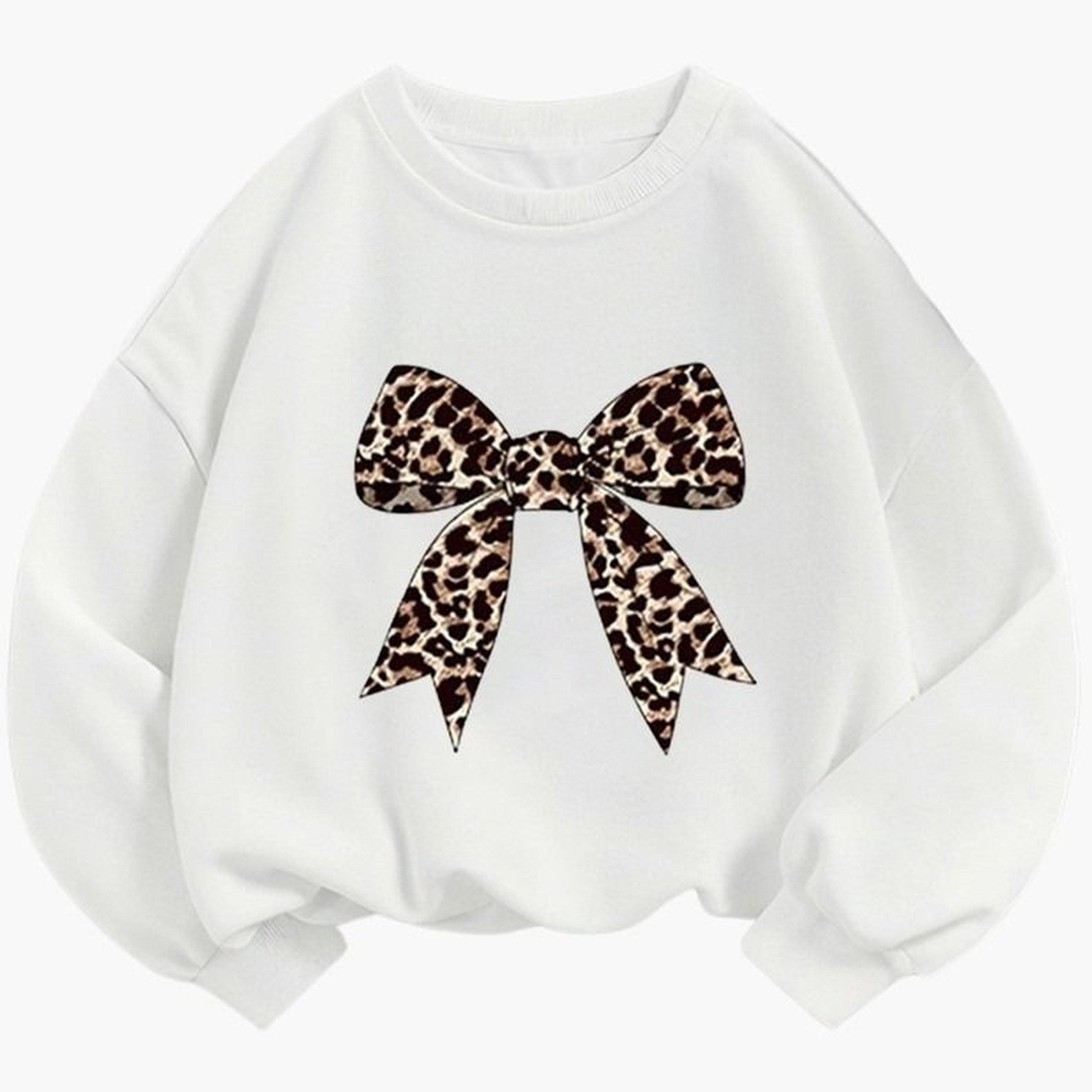 تيك تو - طقم سويت شيرت وبنطال ضيق بطبعة فيونكة للمراهقين-girls-clothing-setsandcoords-image-3