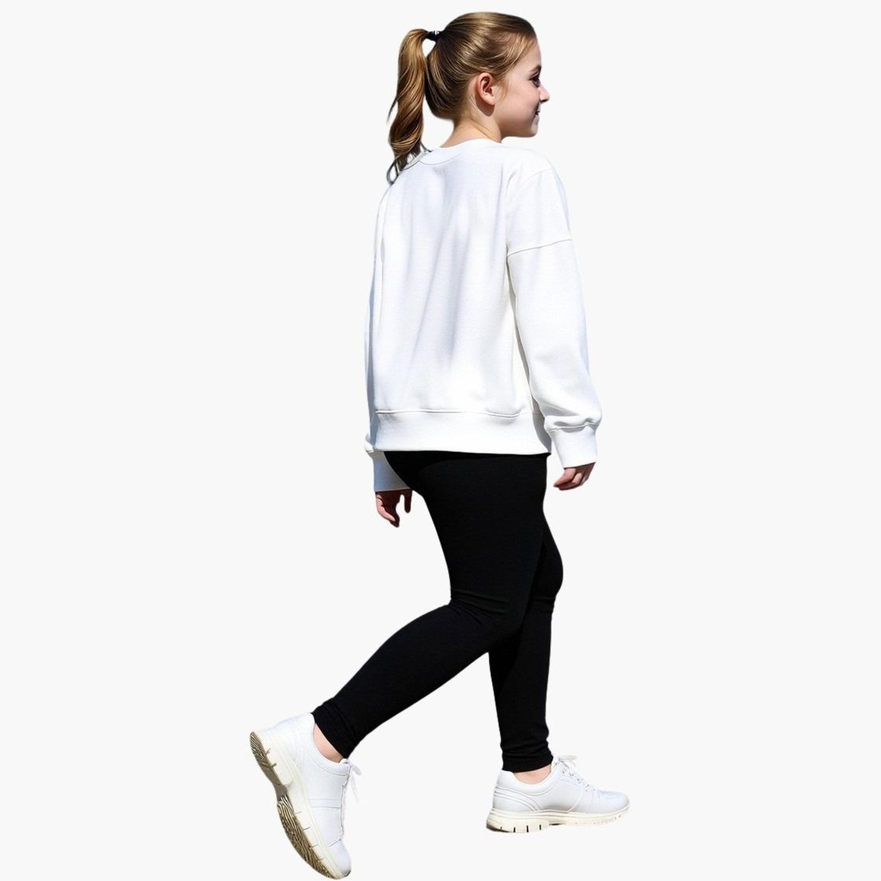 Take Two Teens Bow Print Sweatshirt and Leggings Set-girls-clothing-setsandcoords-image-5