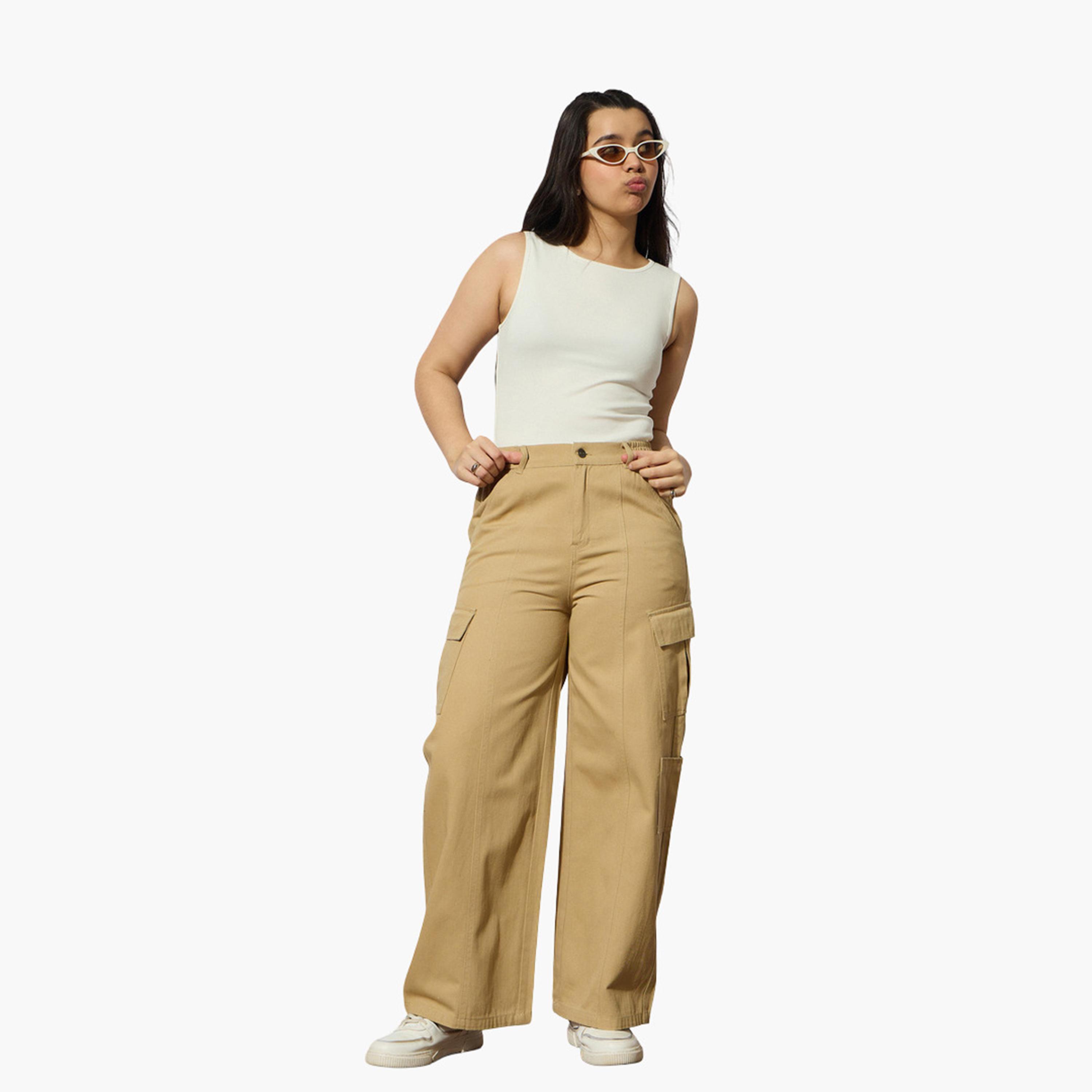 نوه-فوه - بلوزة بدون أكمام ذات حافة مضلعة لون أبيض العاجي للبنات-girls-clothing-tshirts-image-2