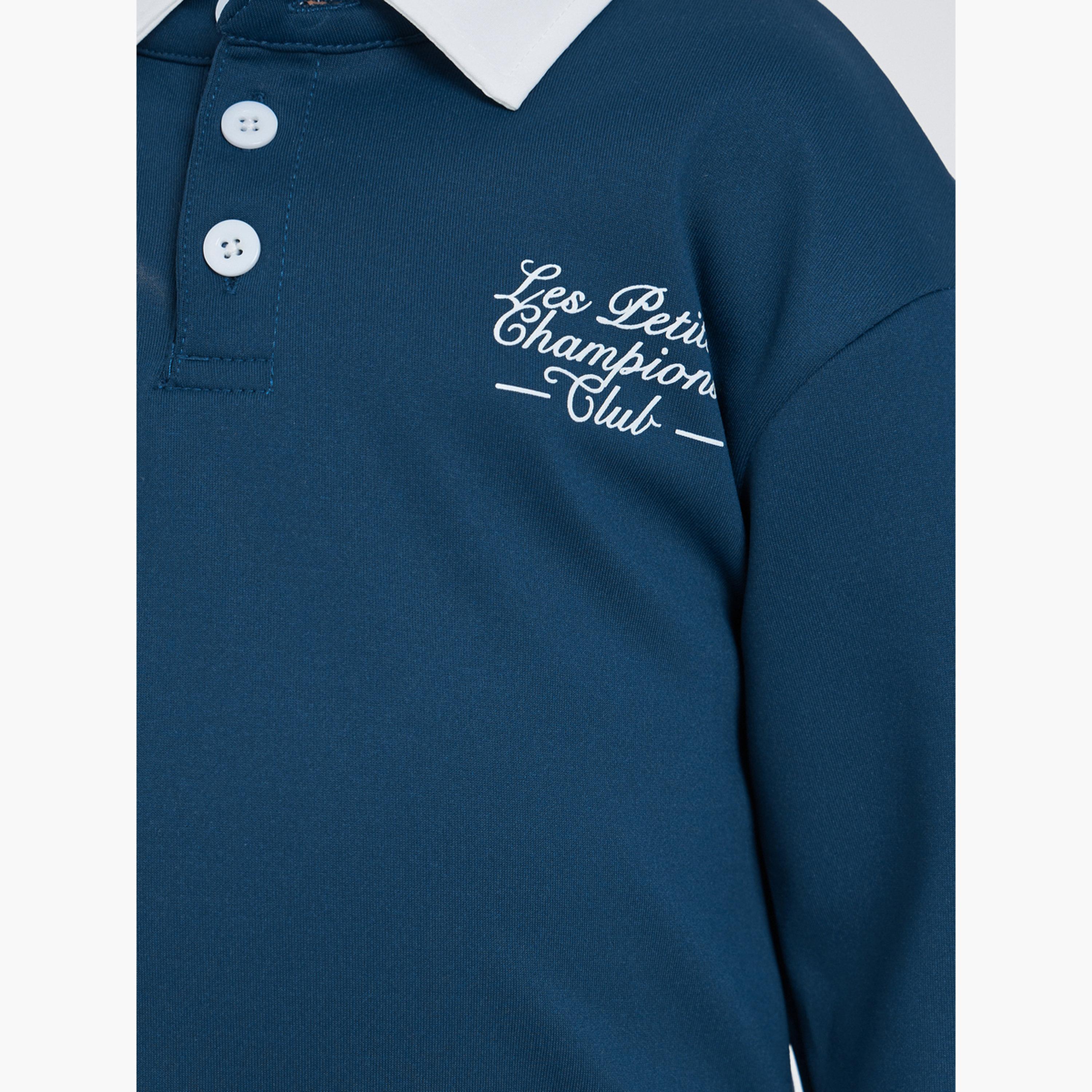 ستايلي - تي شيرت بولو بأكمام طويلة وطبعة شعار-boys-clothing-tshirtsandpolos-image-3