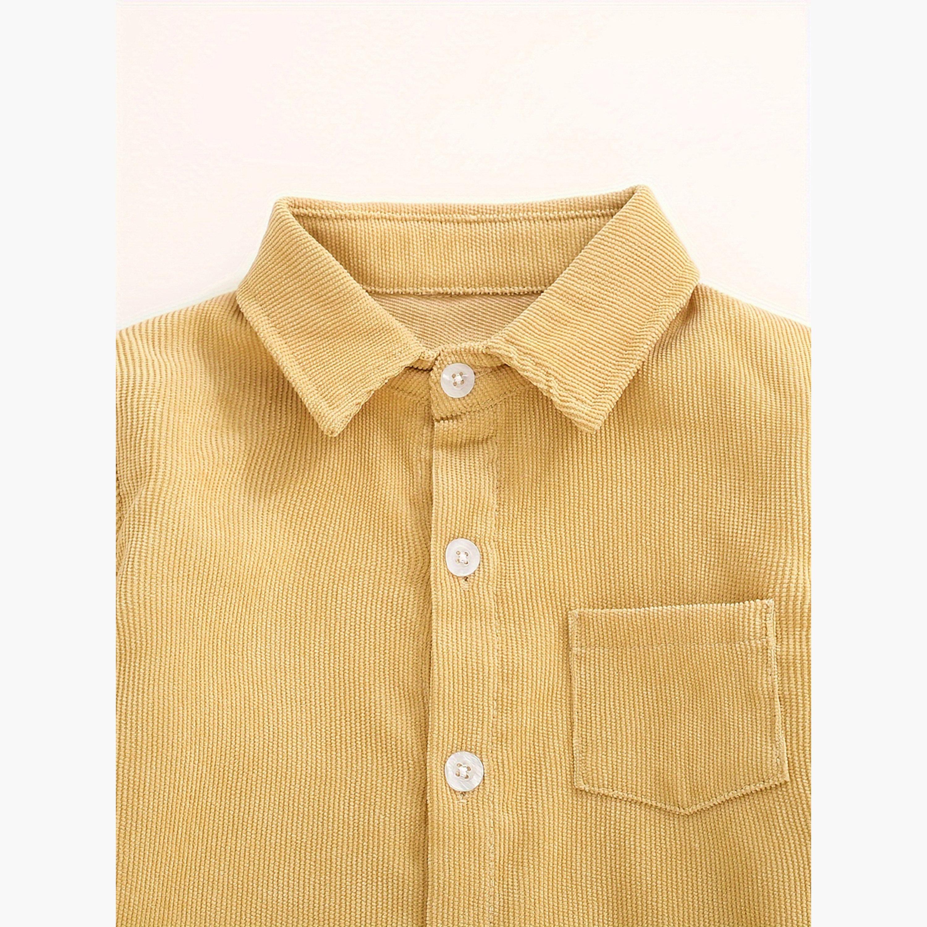 Take Two Textured Collared Long Sleeves Boy's Button Through Shirt-boys-clothing-jacketsandcoats-image-4