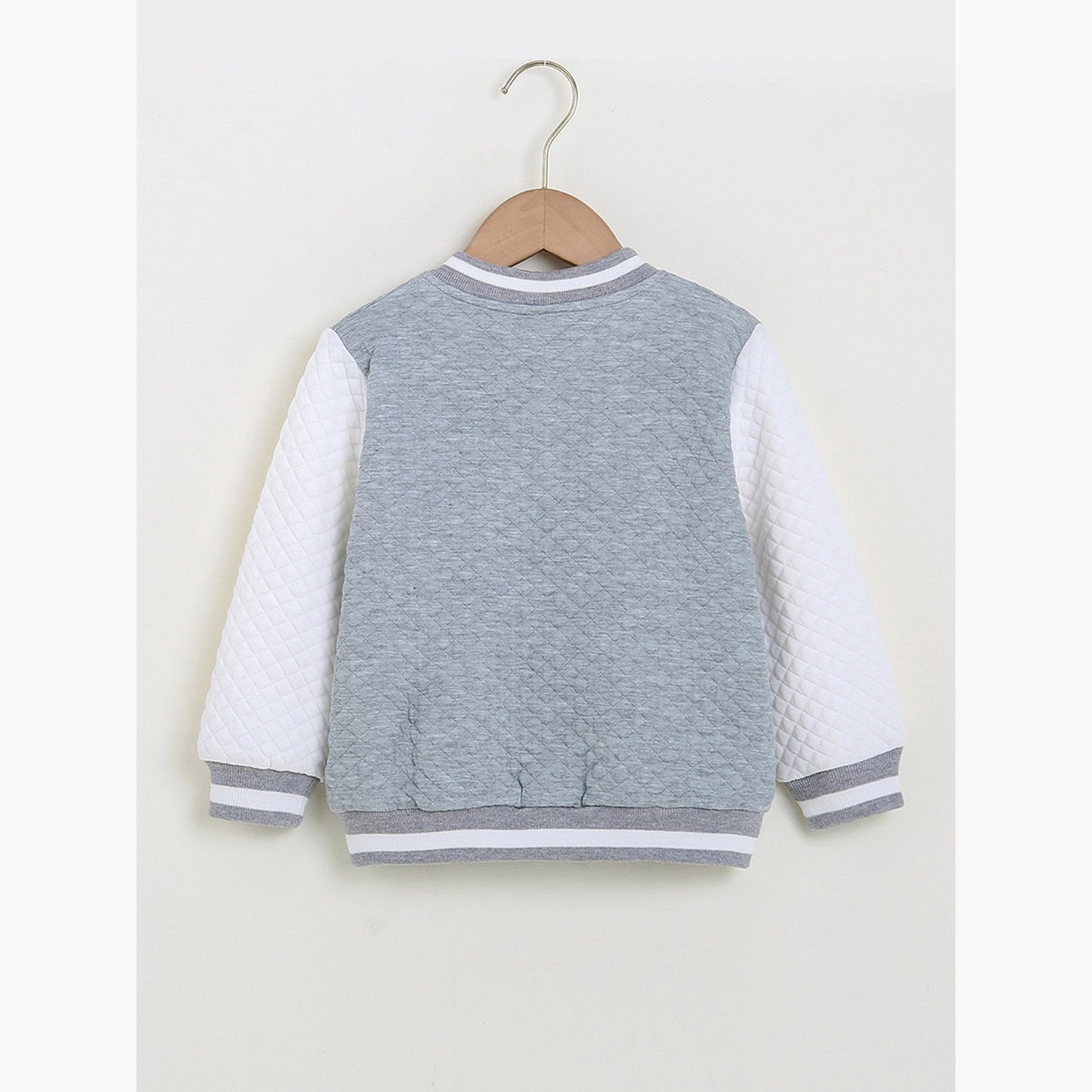Take Two Color Block Round Neck Long Sleeves Boy's Snap Button Sweatshirt-boys-clothing-jacketsandcoats-image-3