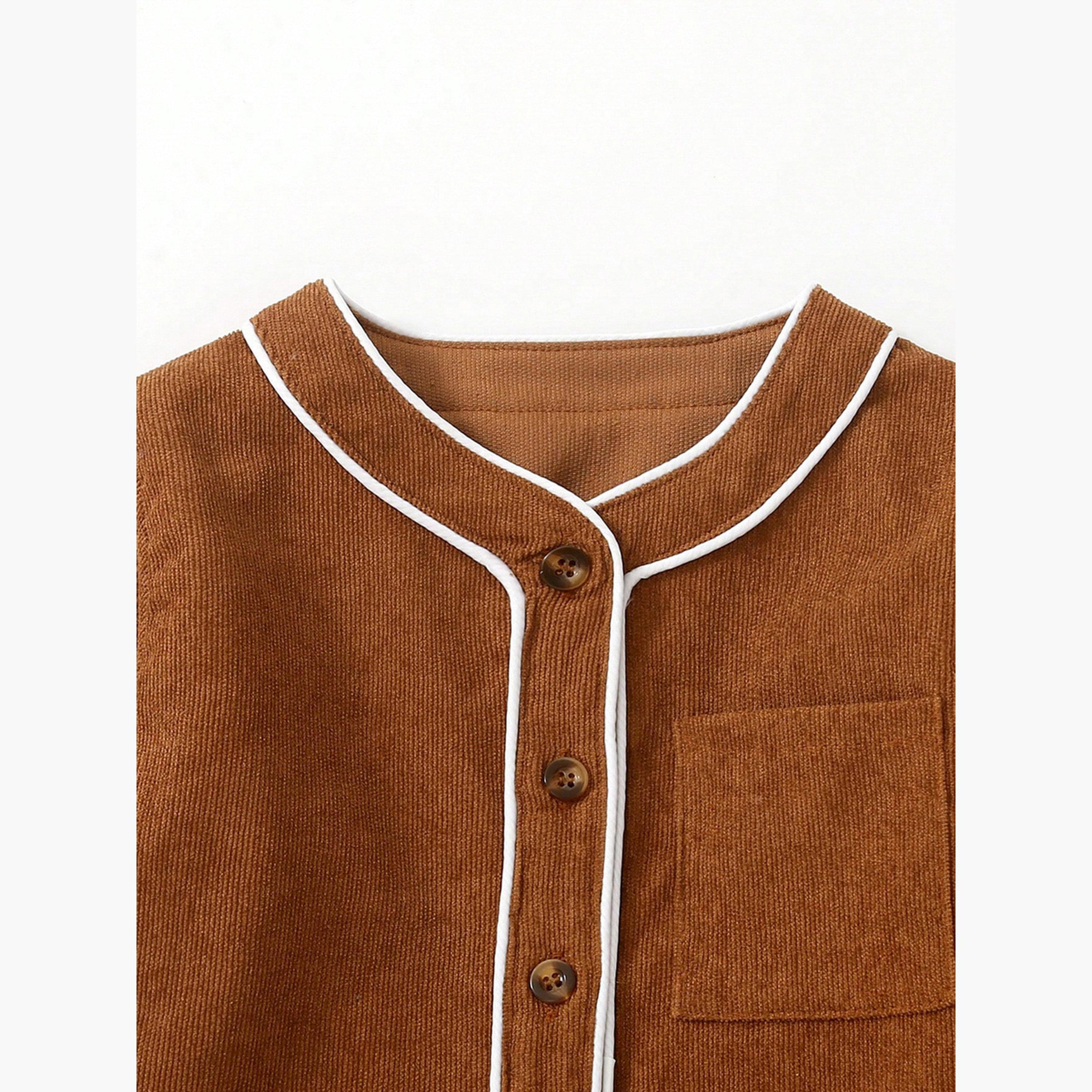 Take Two Solid Round Neck Long Sleeves Boy's Button Through Jacket-boys-clothing-jacketsandcoats-image-4