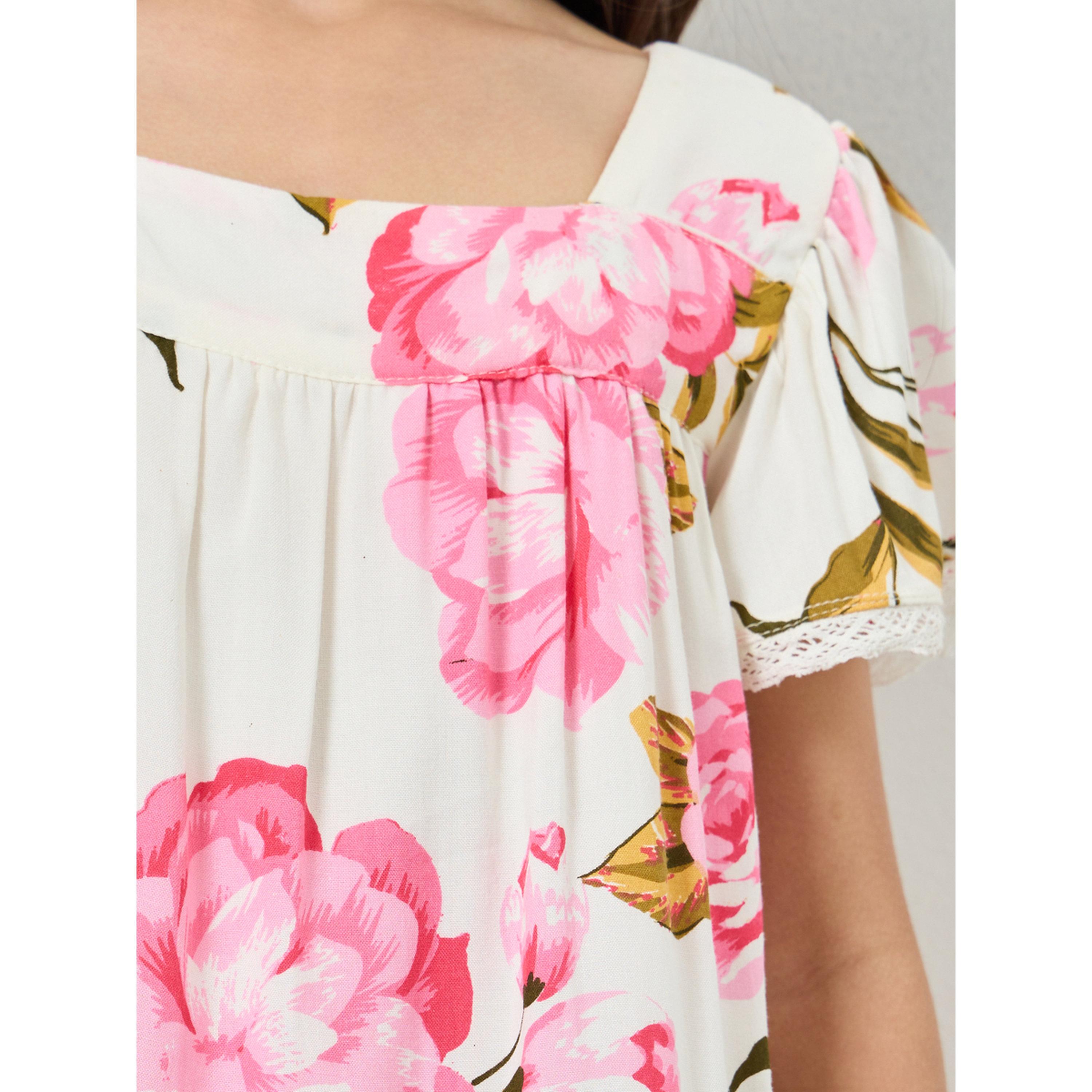 Styli Girls Floral Print A-Line Mini Dress-girls-clothing-dressesandjumpsuits-image-3