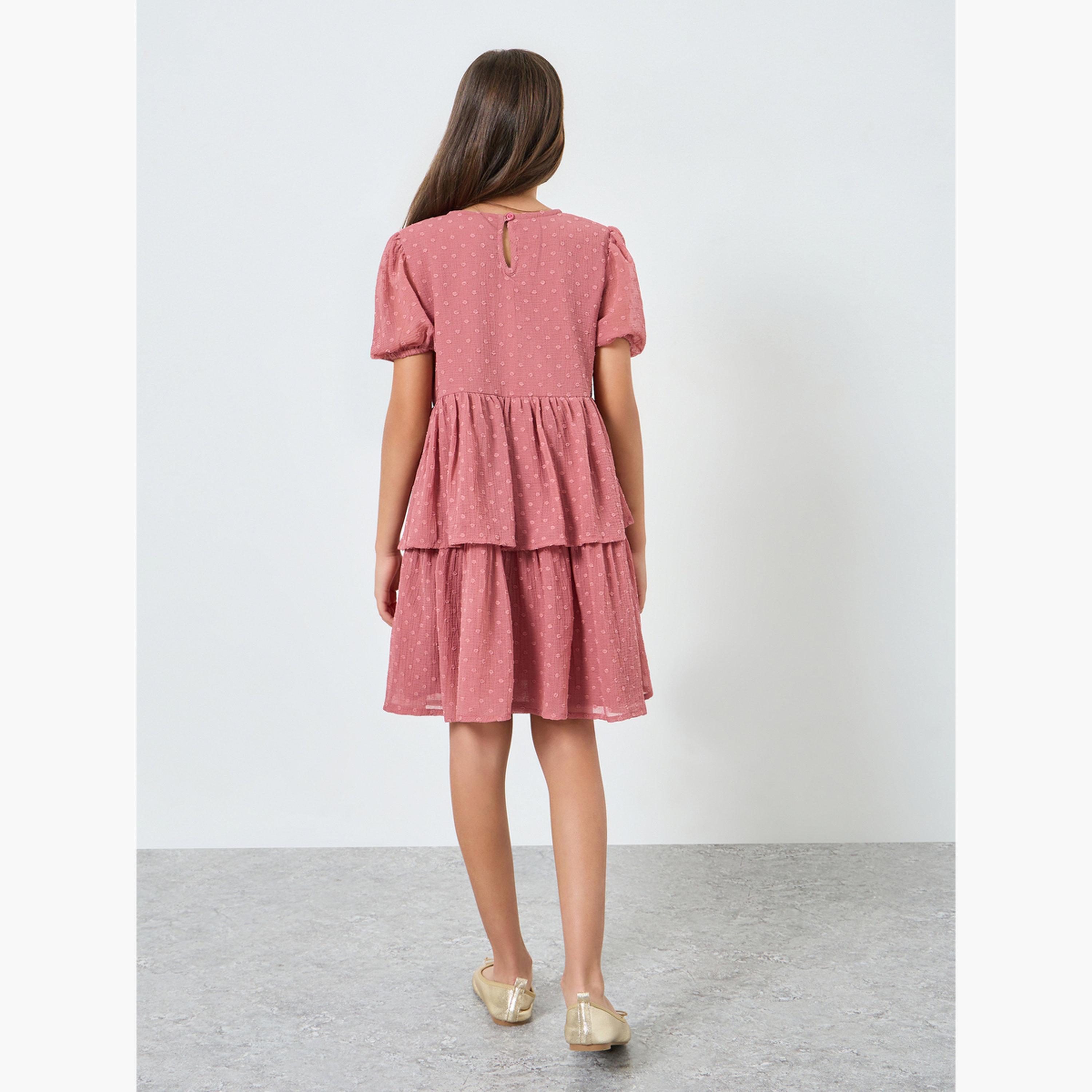 فستان بطبقات شيفون بخيوط دوبي-girls-clothing-dressesandjumpsuits-image-4