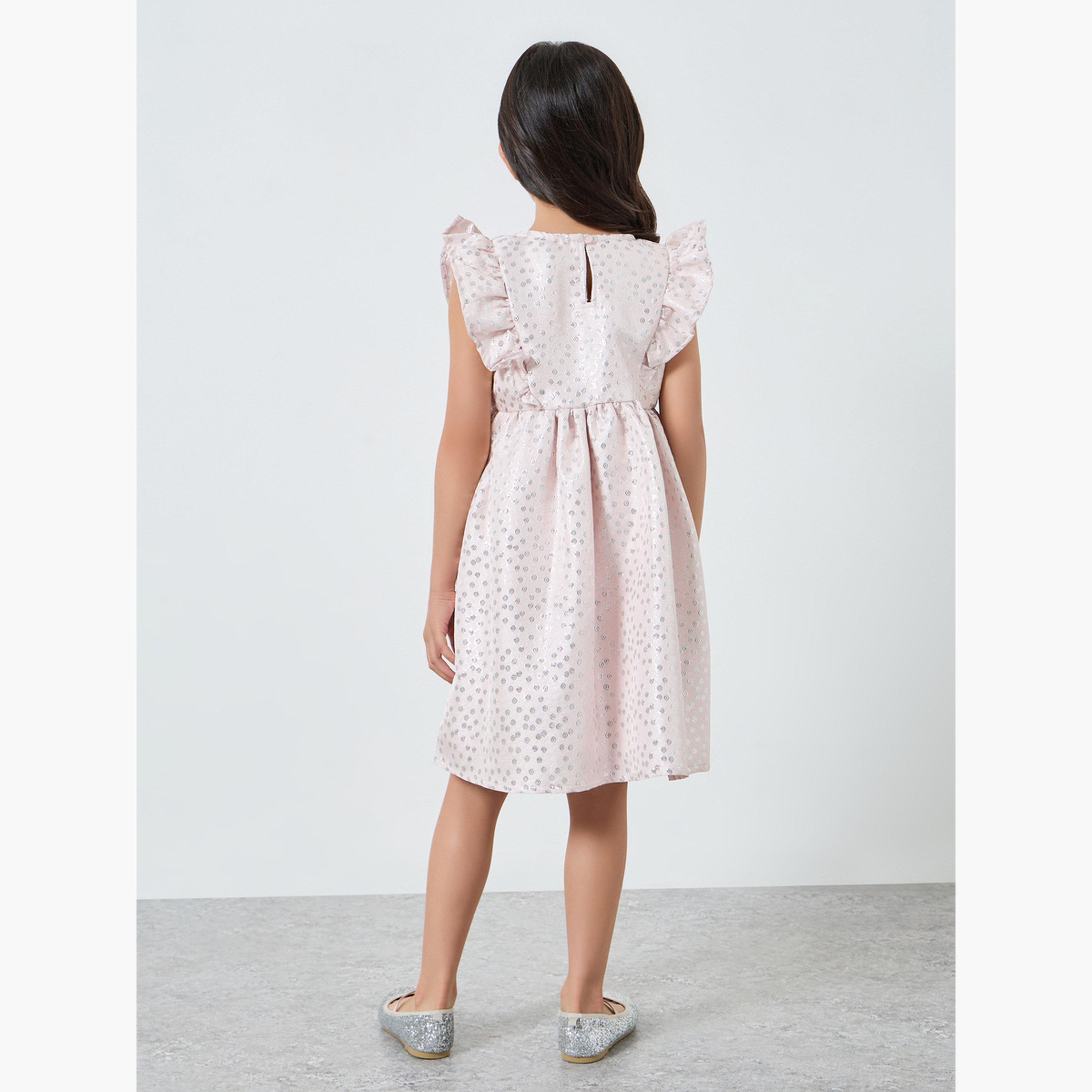 فستان جاكار بلا أكمام وبقصة واسعة-girls-clothing-dressesandjumpsuits-image-3