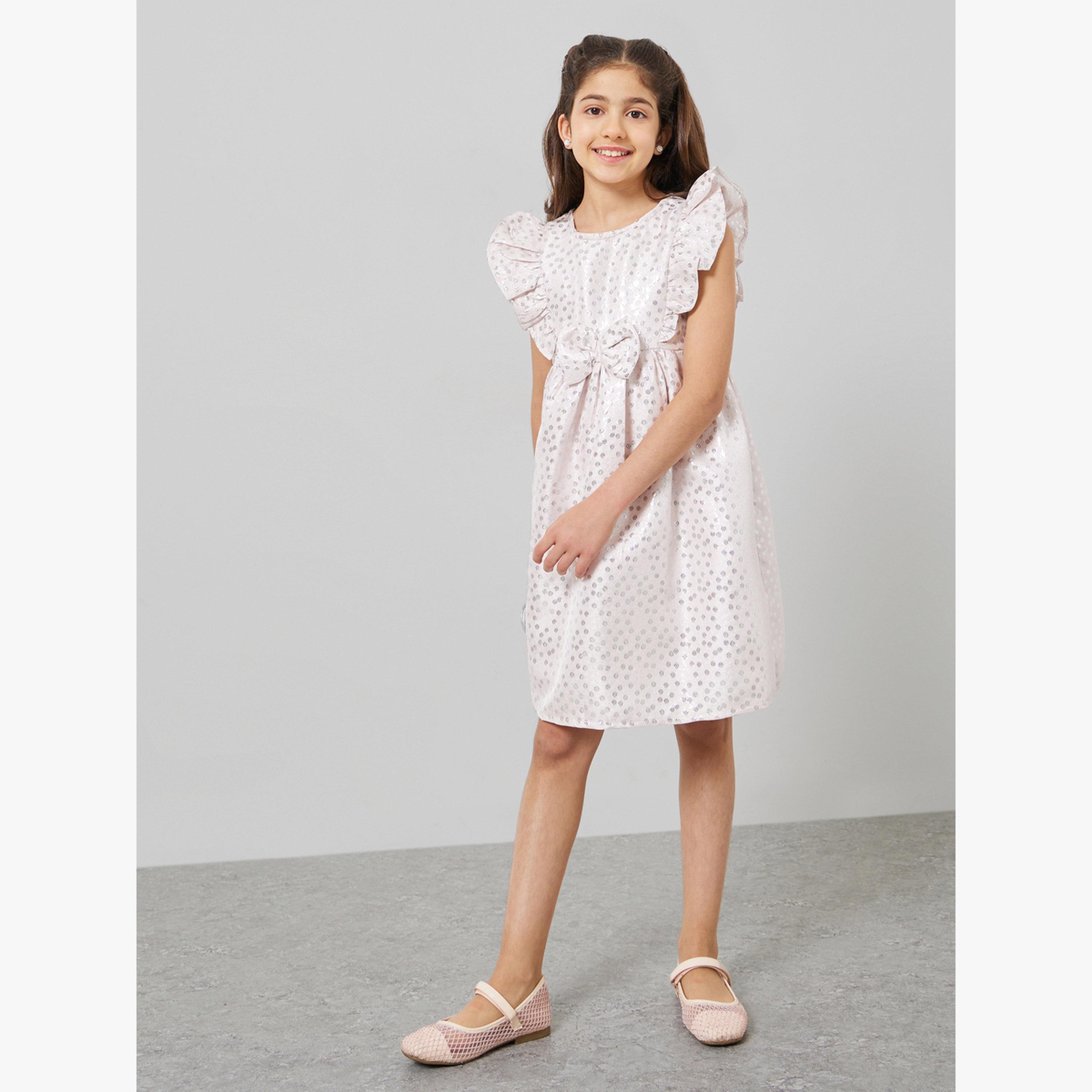 فستان جاكار بتفاصيل كشكشة-girls-clothing-dressesandjumpsuits-image-1