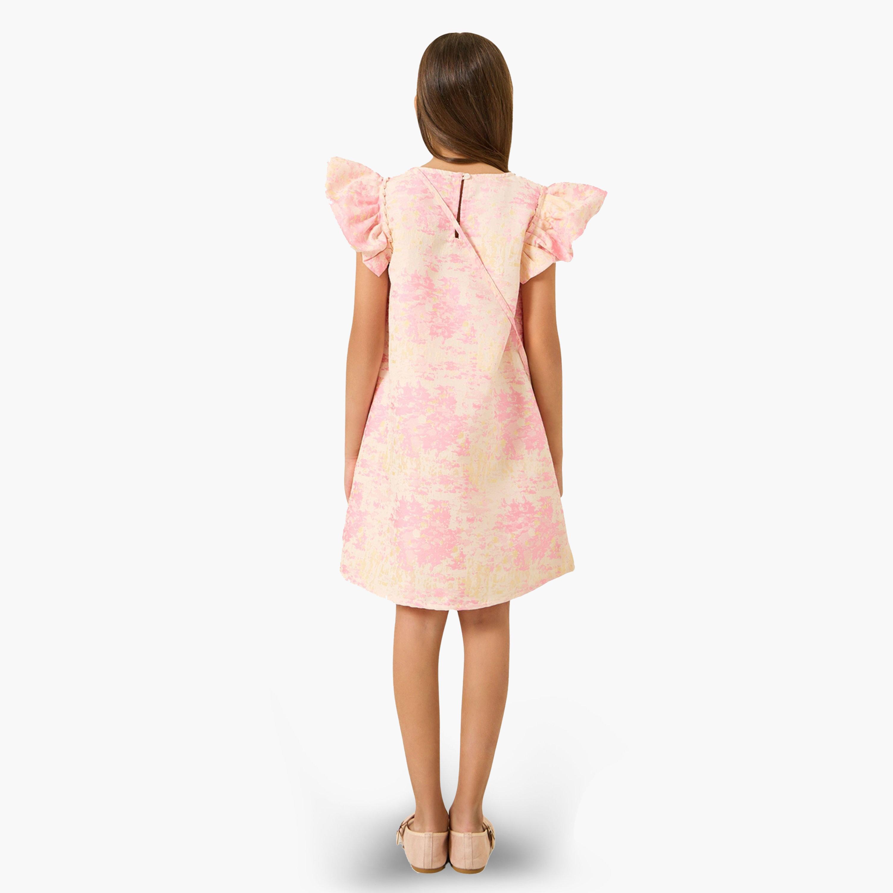 فستان جاكار مع حقيبة كتف-girls-clothing-dressesandjumpsuits-image-5