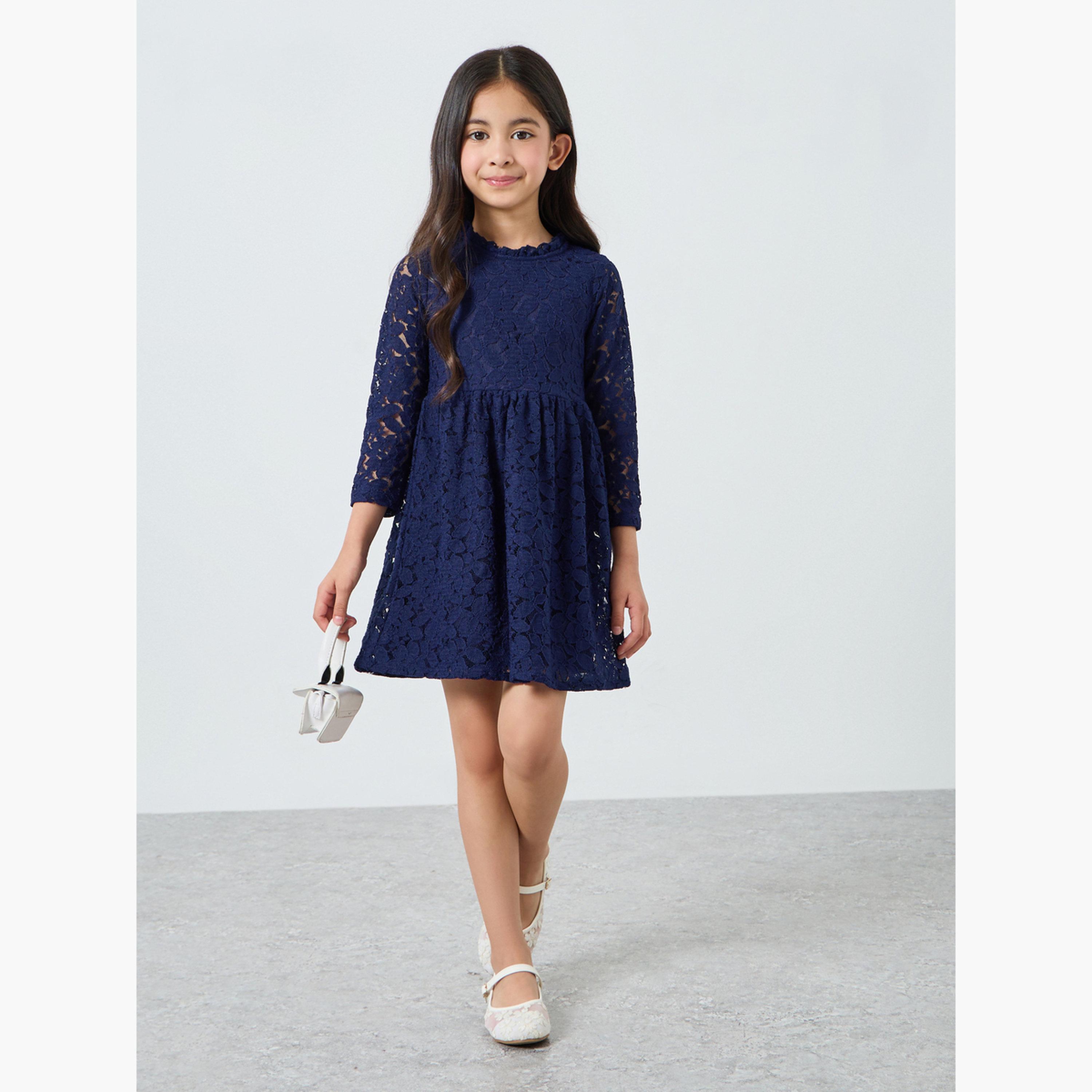 فستان بحافة واسعة ودانتيل-girls-clothing-dressesandjumpsuits-image-2