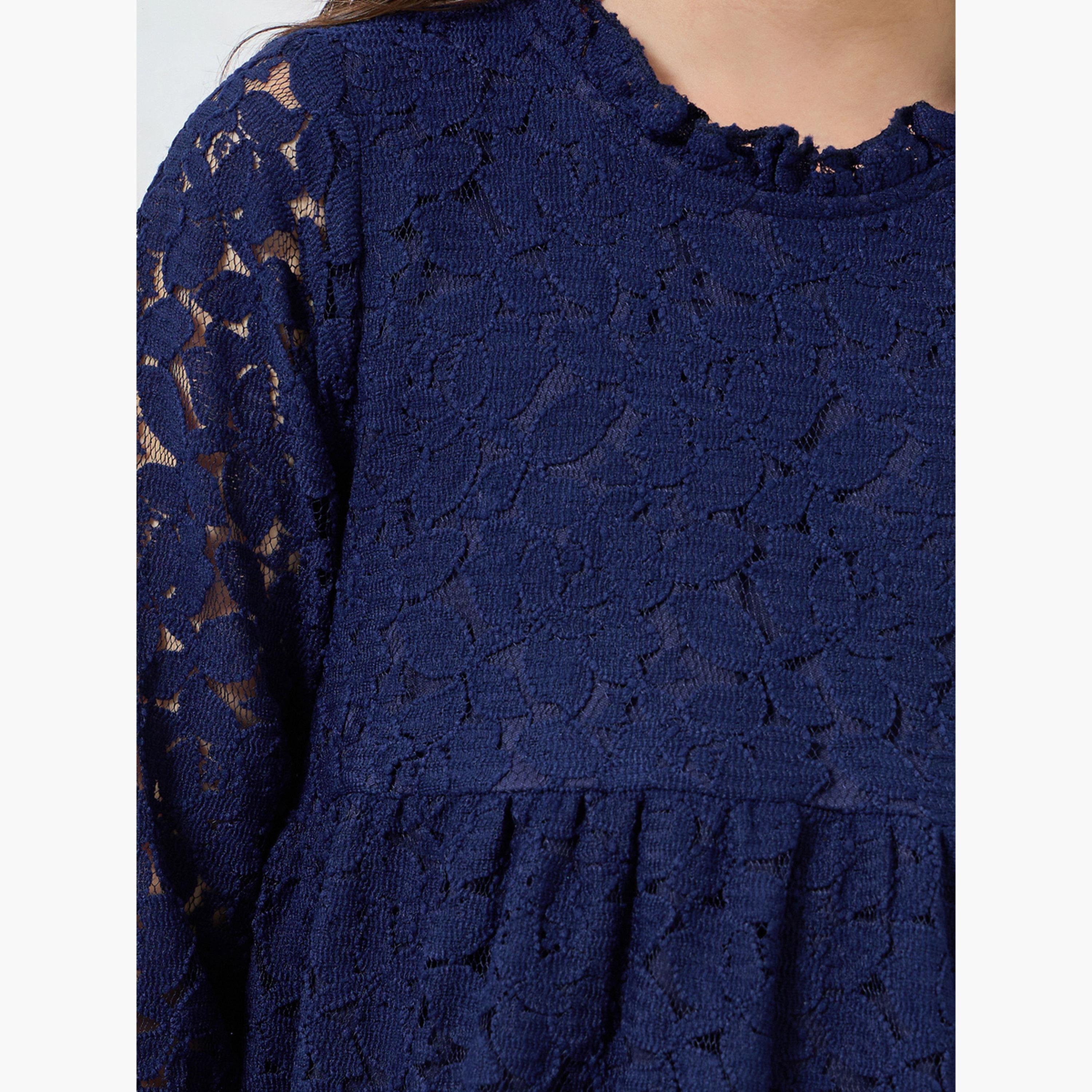 فستان دانتيل بأكمام طويلة-girls-clothing-dressesandjumpsuits-image-3