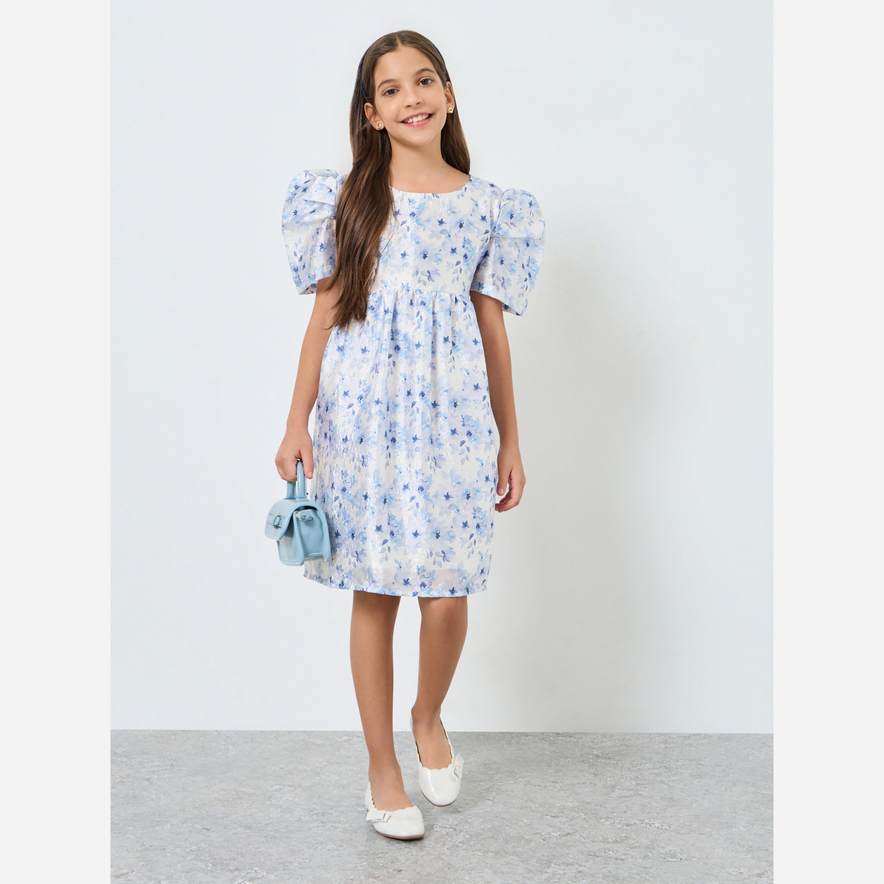 ستايلي - فستان جاكار طبعة زهور-girls-clothing-dressesandjumpsuits-image-2