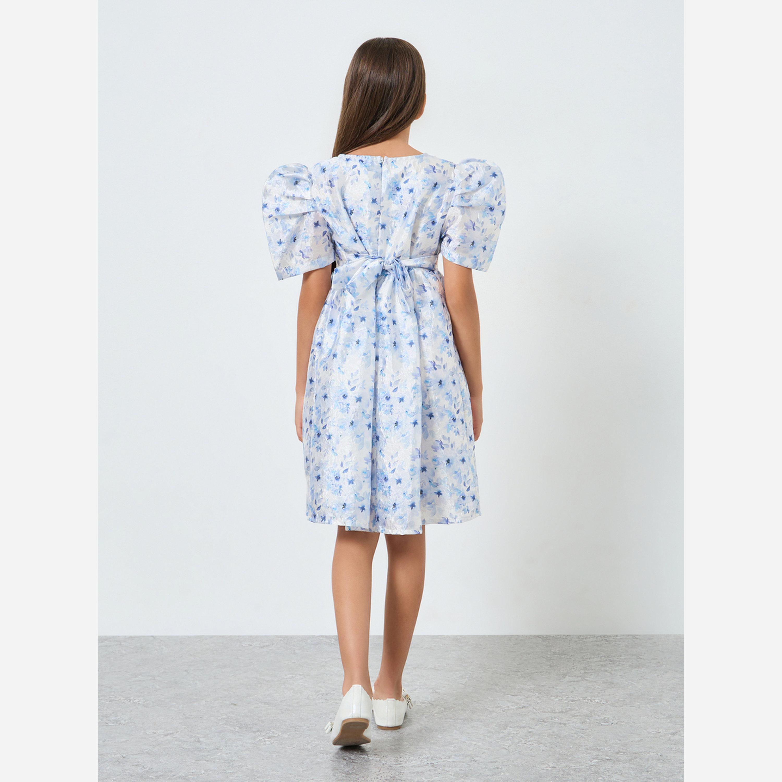 ستايلي - فستان جاكار طبعة زهور-girls-clothing-dressesandjumpsuits-image-3