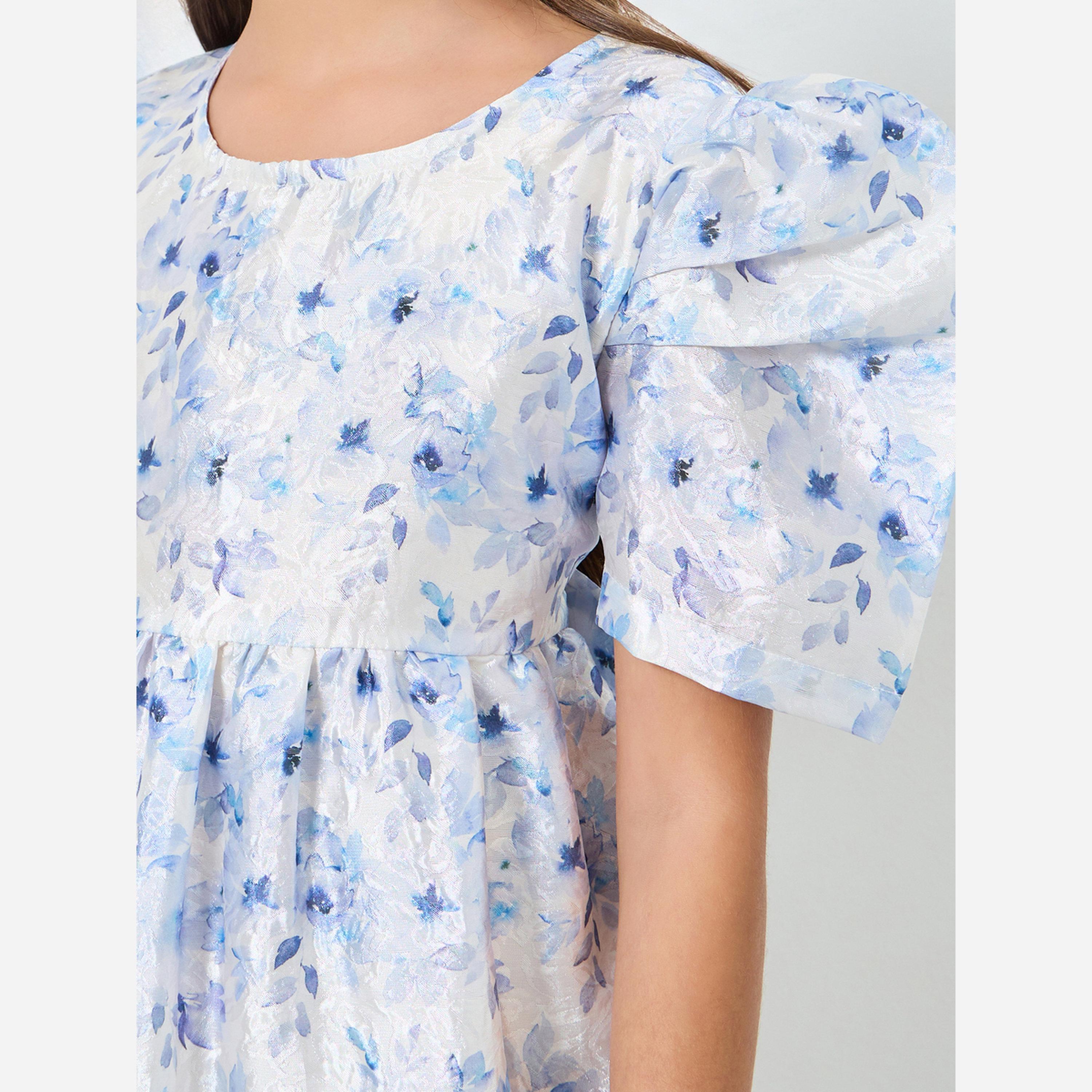 ستايلي - فستان جاكار طبعة زهور-girls-clothing-dressesandjumpsuits-image-4