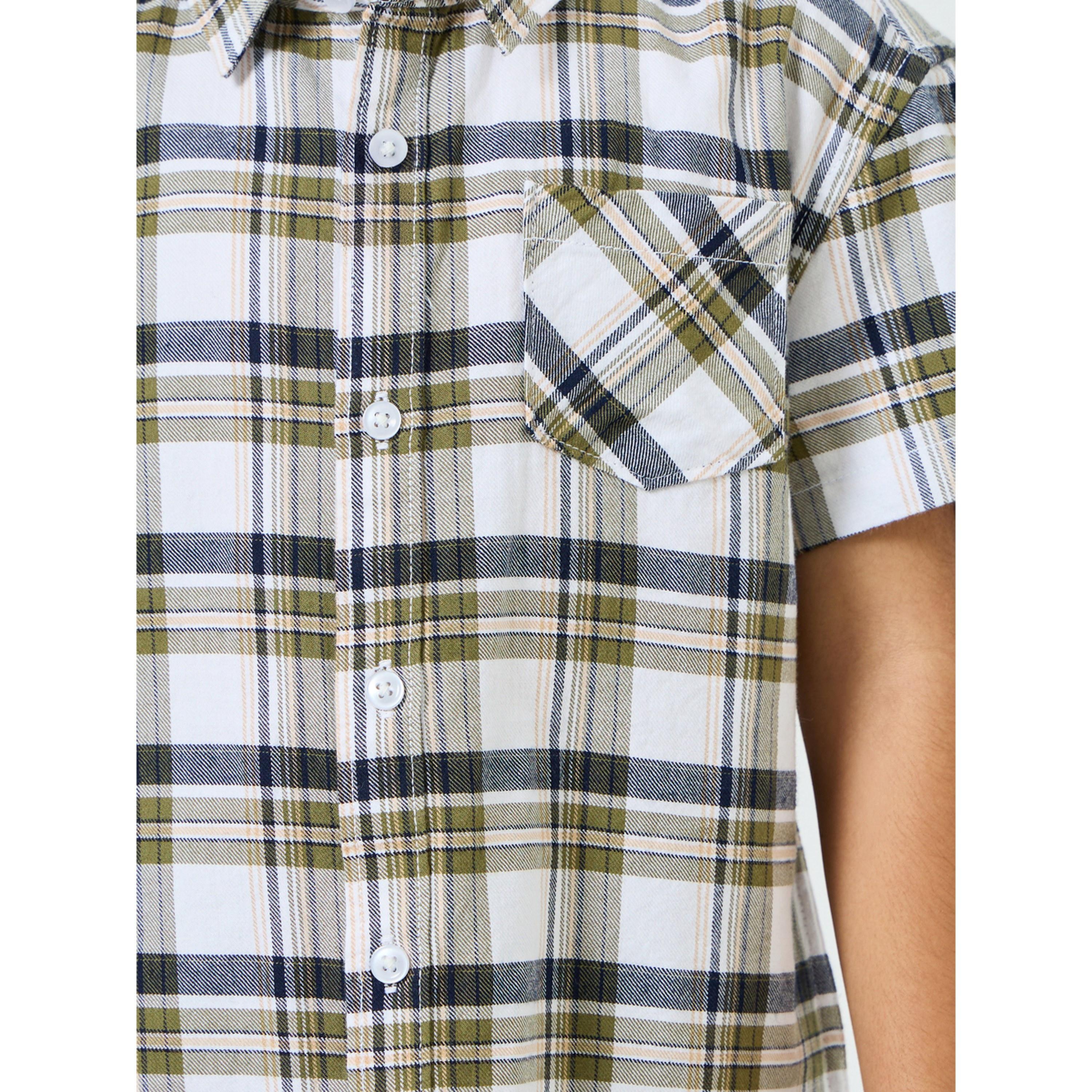 Styli Boys Checked Cotton Shirt-boys-clothing-shirts-image-3