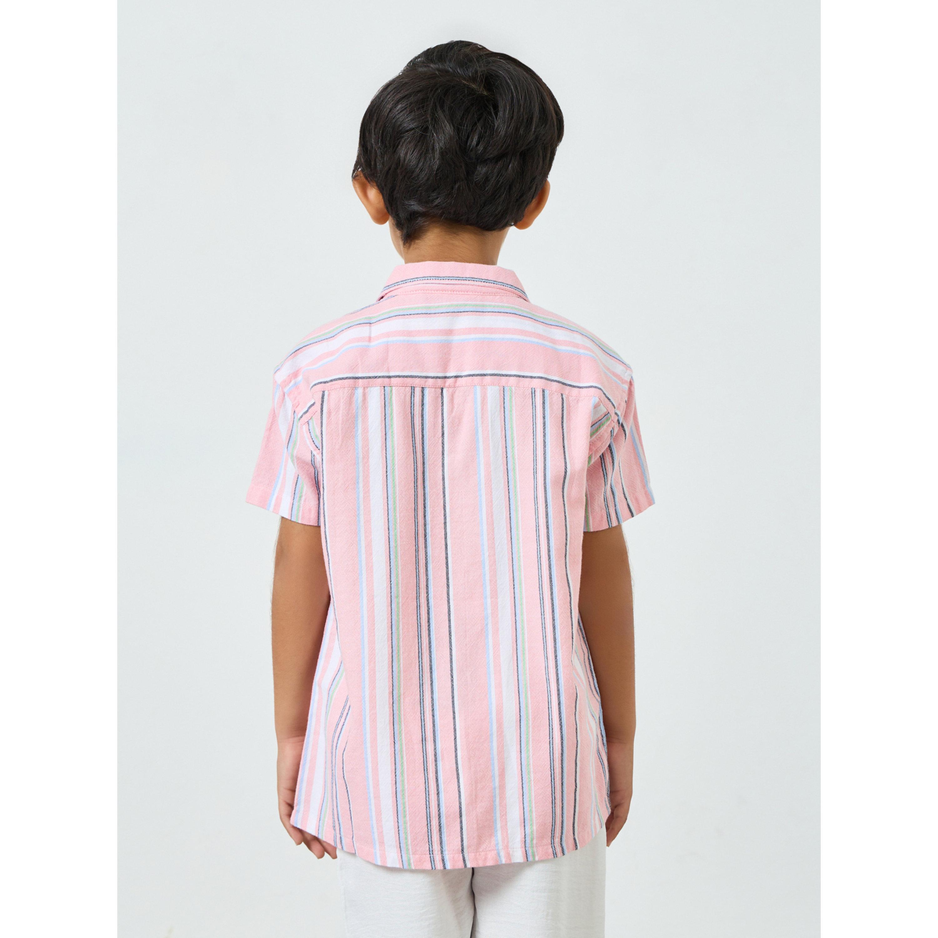 Styli Boys Striped Cotton Resort Shirt-boys-clothing-shirts-image-4