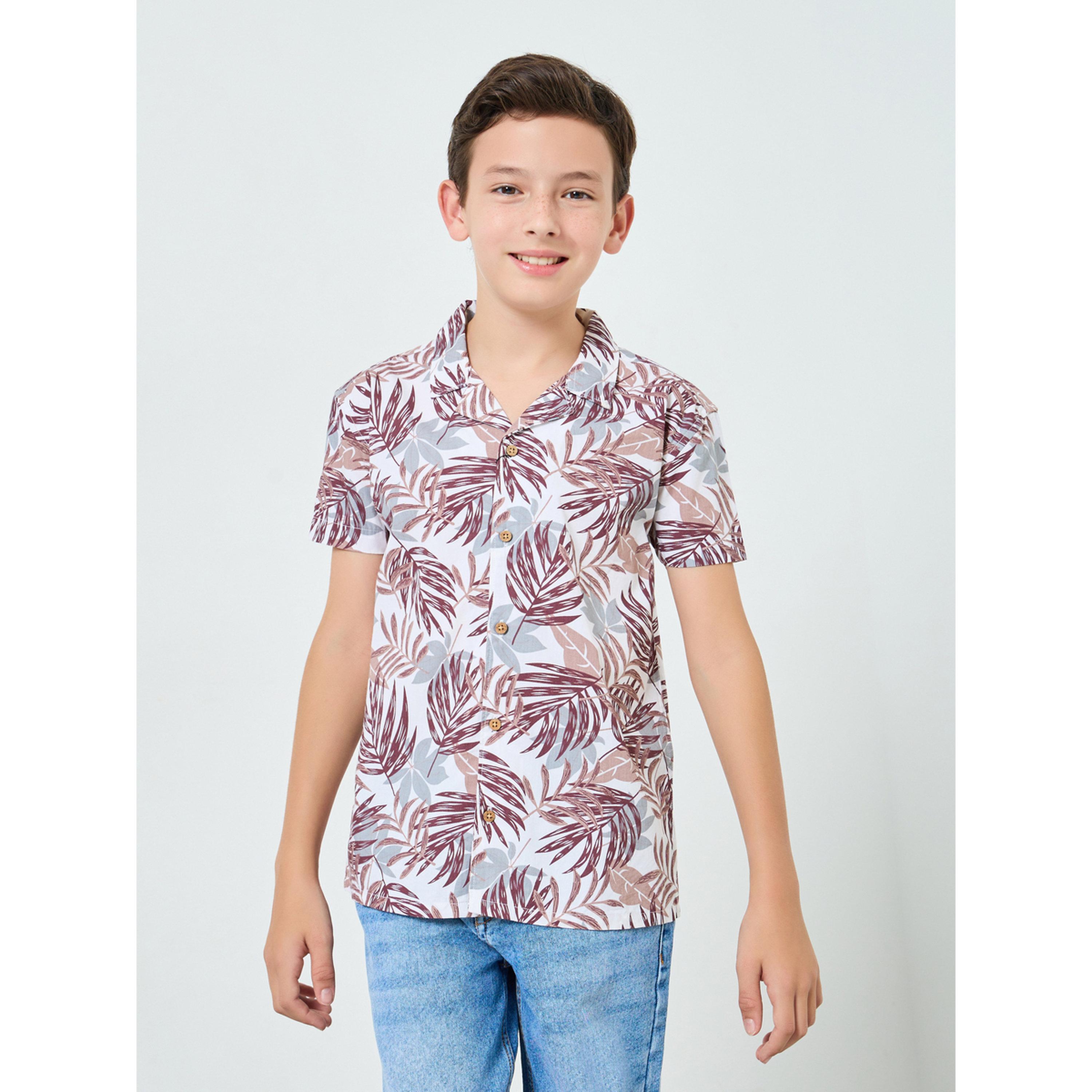 Styli Boys Printed Short Sleeve Shirt-boys-clothing-shirts-image-1