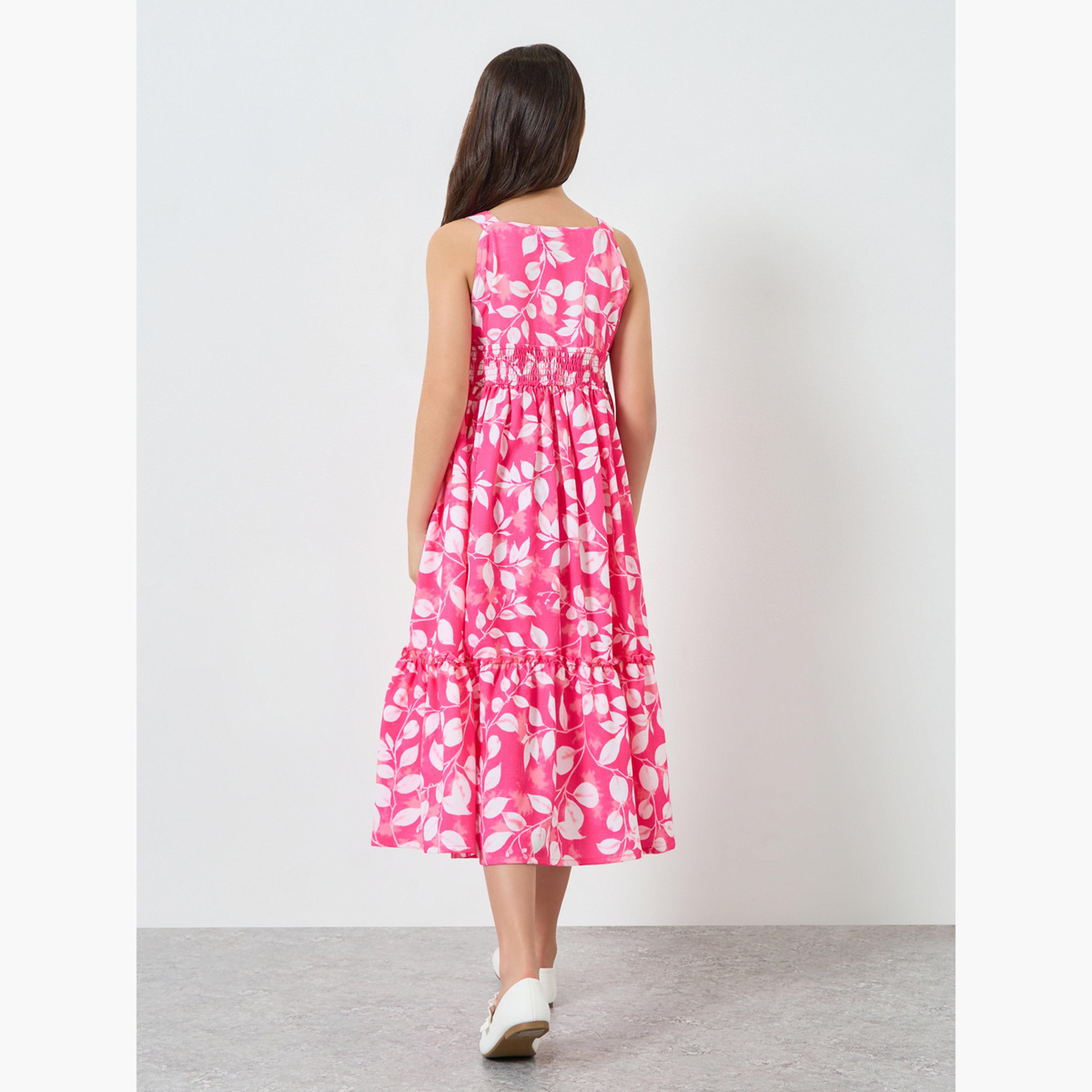 فستان بطبعة زهور وحمالات-girls-clothing-dressesandjumpsuits-image-3