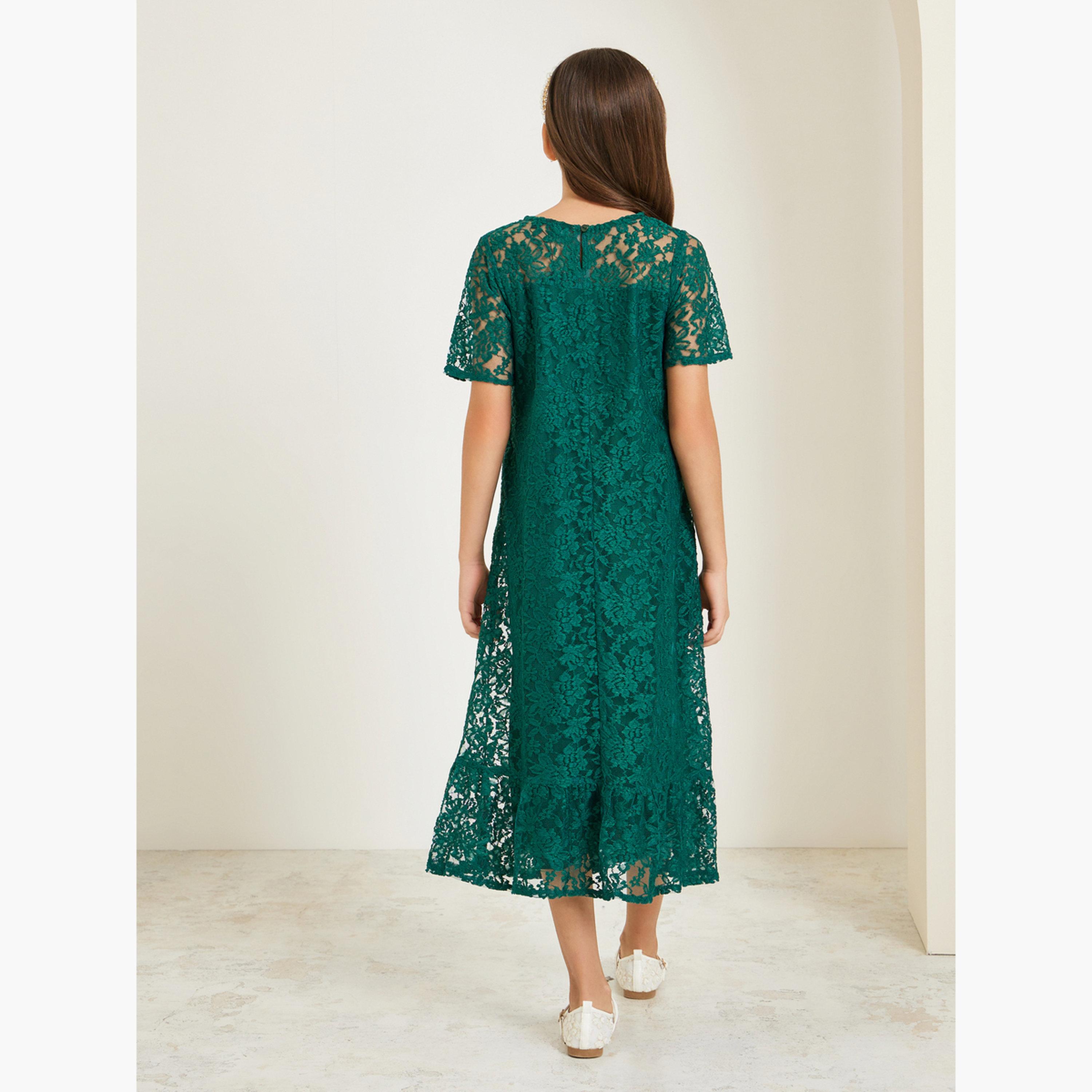 فستان ميدي بحافة واسعة ودانتيل-girls-clothing-dressesandjumpsuits-image-5