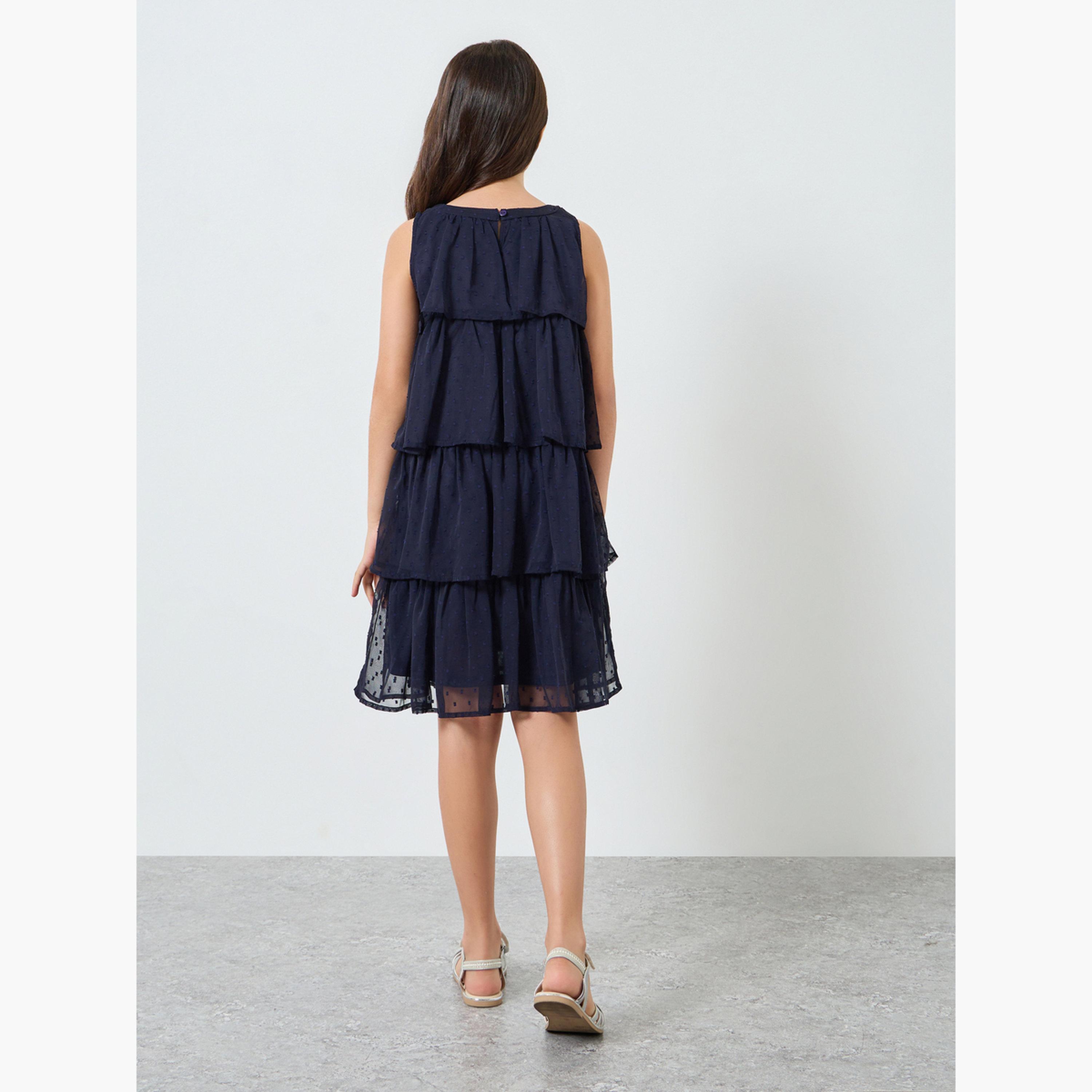 فستان بلا أكمام مزين بطبقات كشكش-girls-clothing-dressesandjumpsuits-image-3
