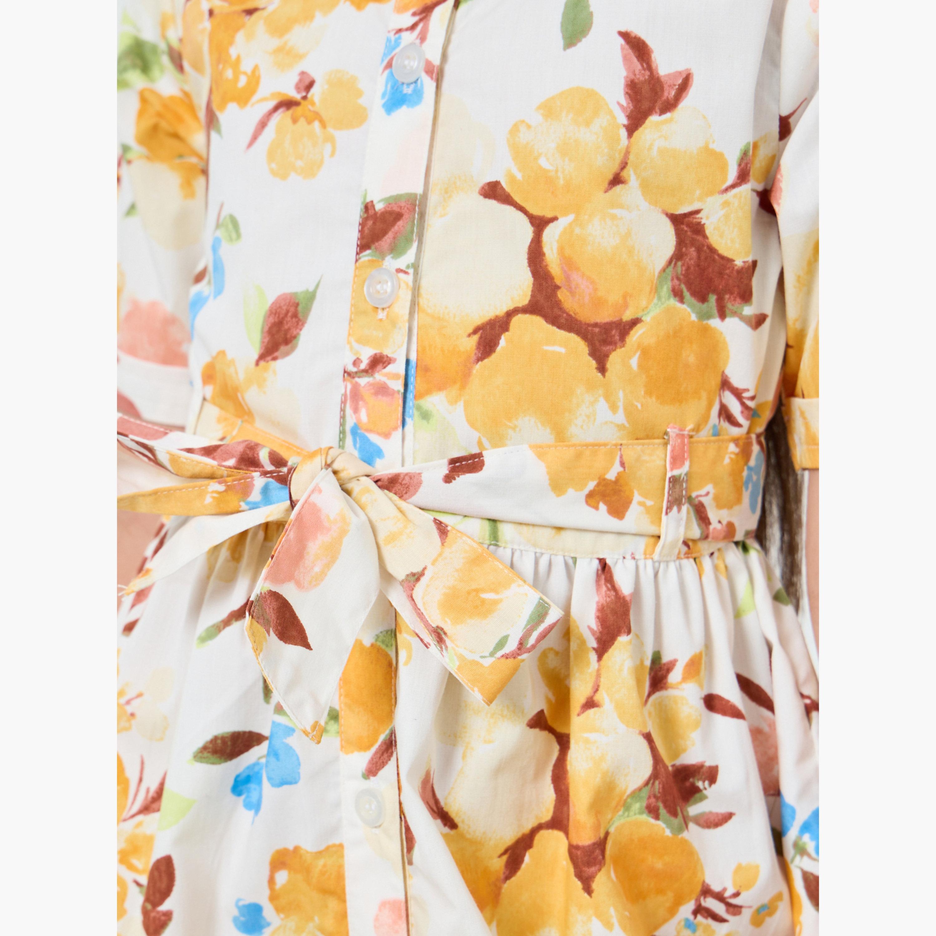 فستان بنمط قميص وطبعة زهور-girls-clothing-dressesandjumpsuits-image-4
