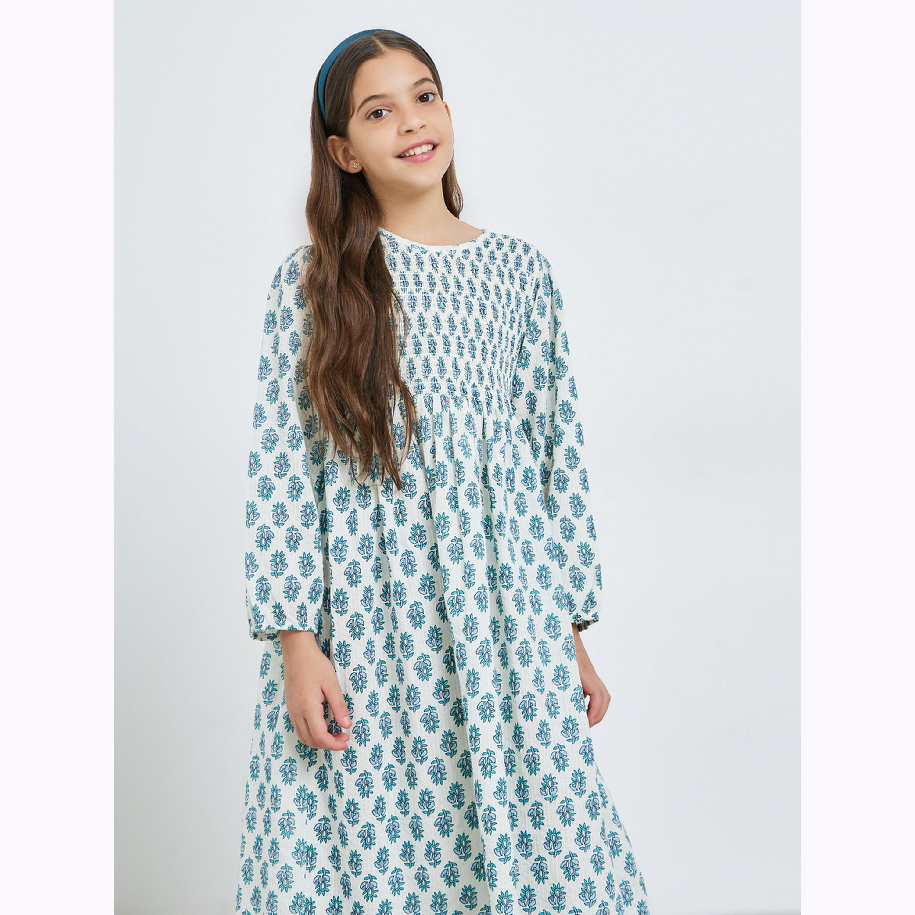 Styli Girls Floral Print A-Line Maxi Dress-girls-clothing-dressesandjumpsuits-image-2