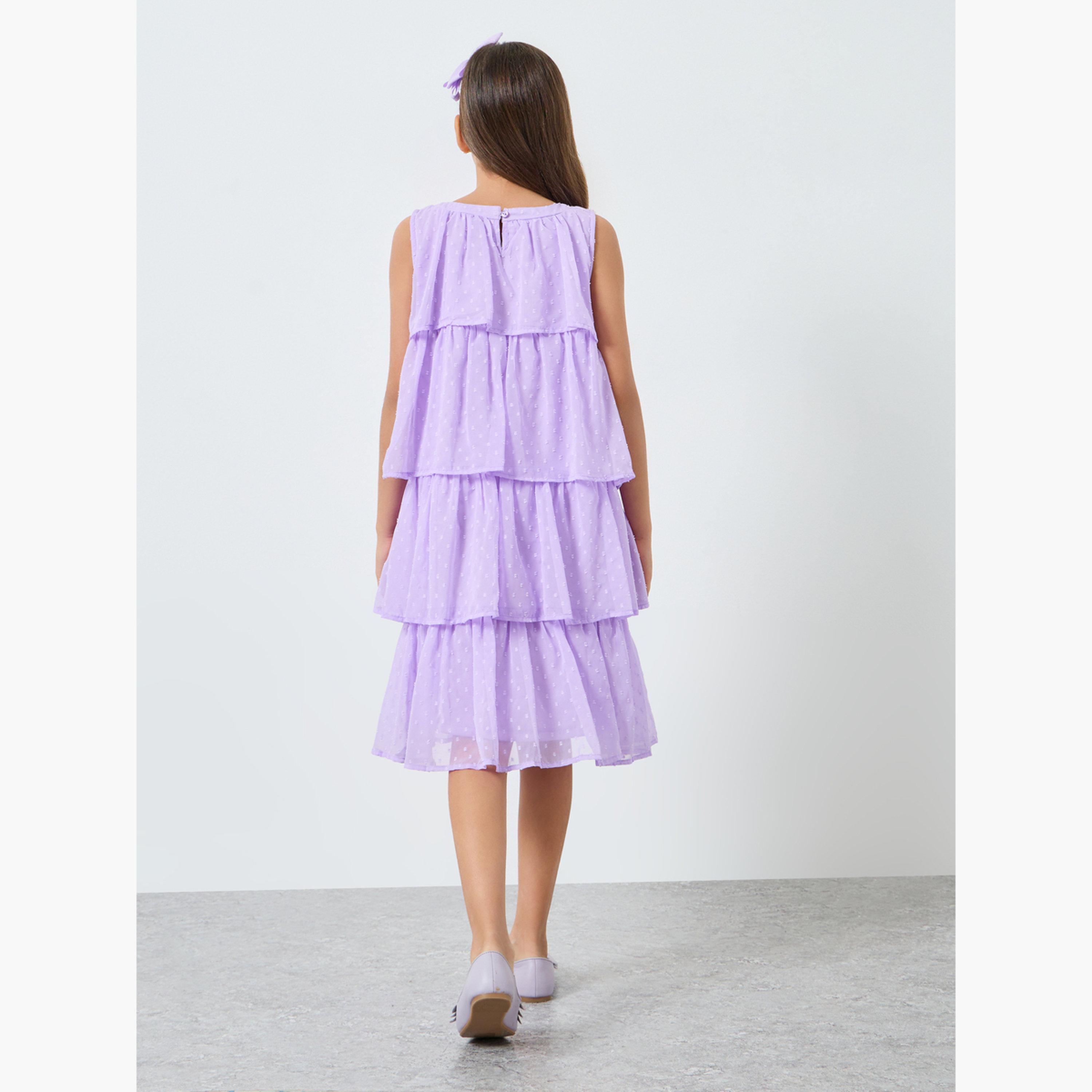 فستان دوبي متعدد الطبقات بلا أكمام-girls-clothing-dressesandjumpsuits-image-3