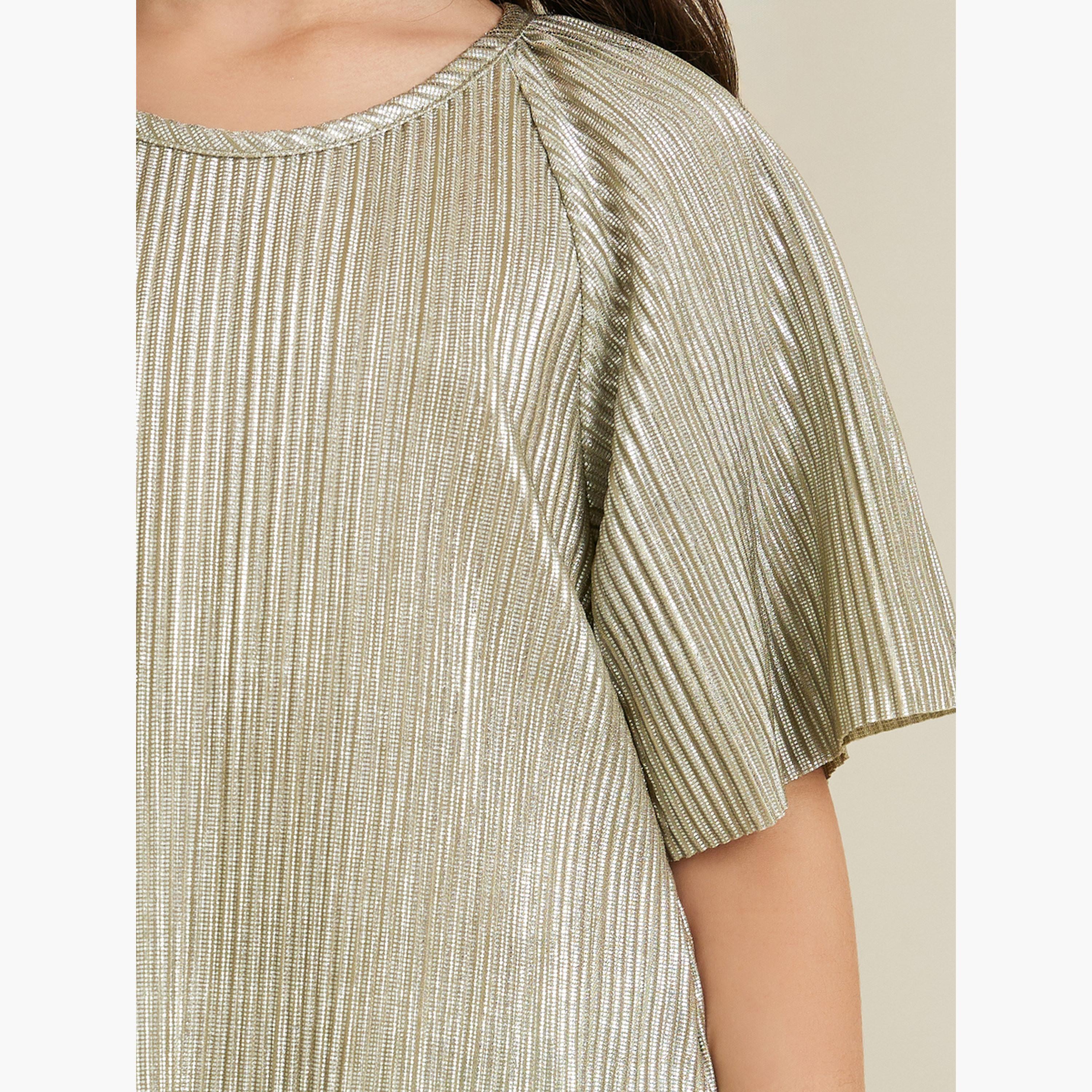 فستان بليسيه بخصر منخفض للبنات-girls-clothing-dressesandjumpsuits-image-5