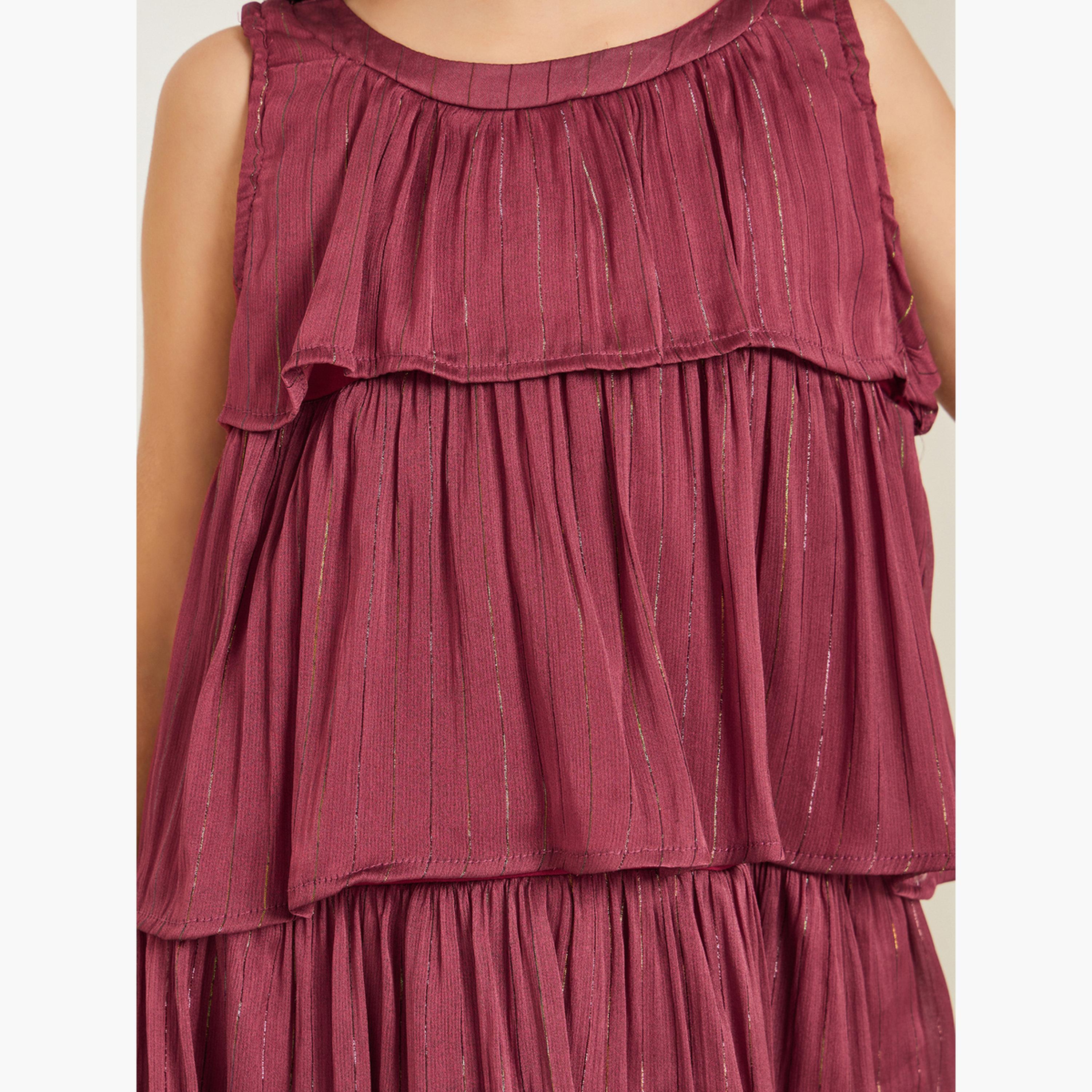 Styli Girls Tiered Sleeveless Midi Dress-girls-clothing-dressesandjumpsuits-image-3