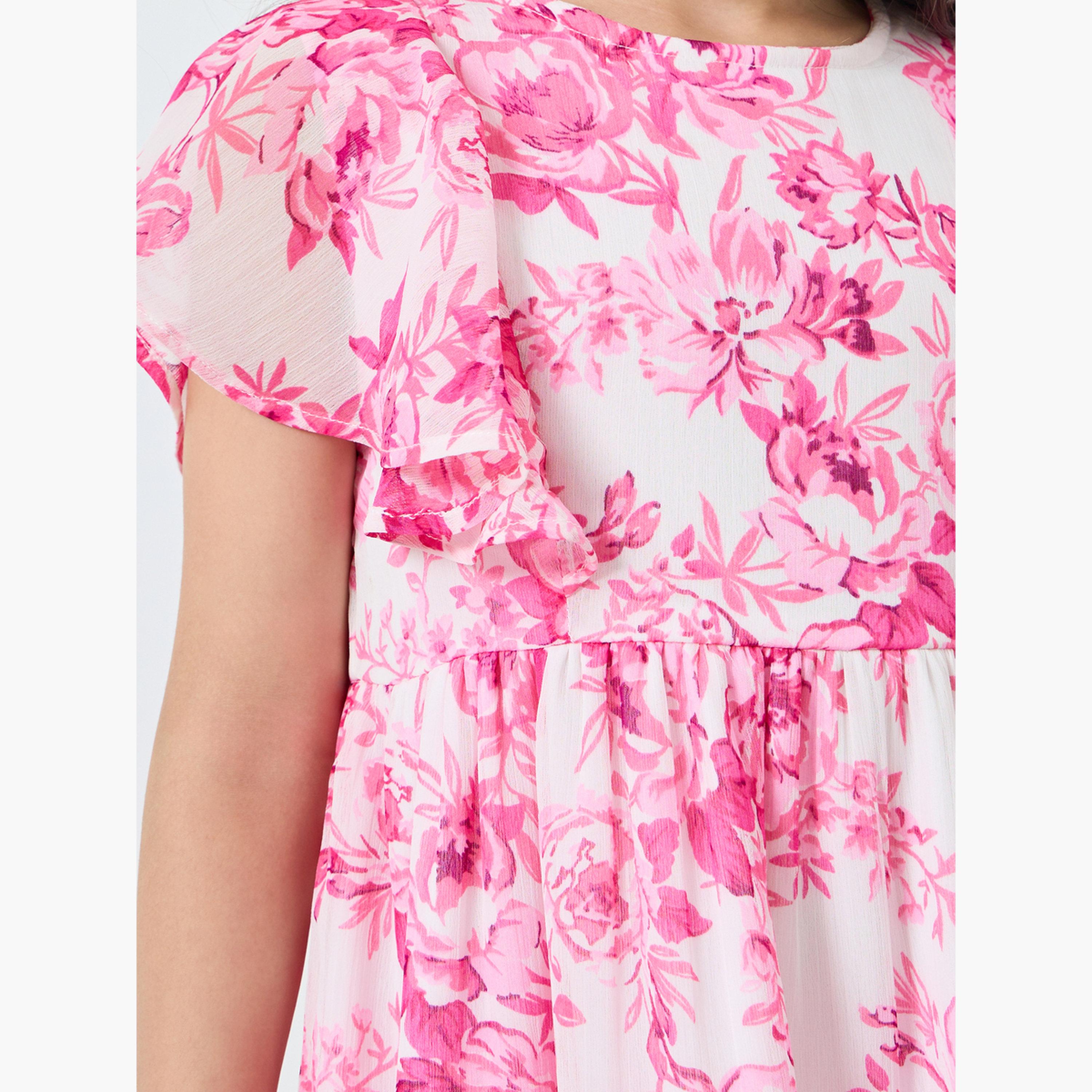 فستان بحواف كشكش وطبعة زهور-girls-clothing-dressesandjumpsuits-image-5
