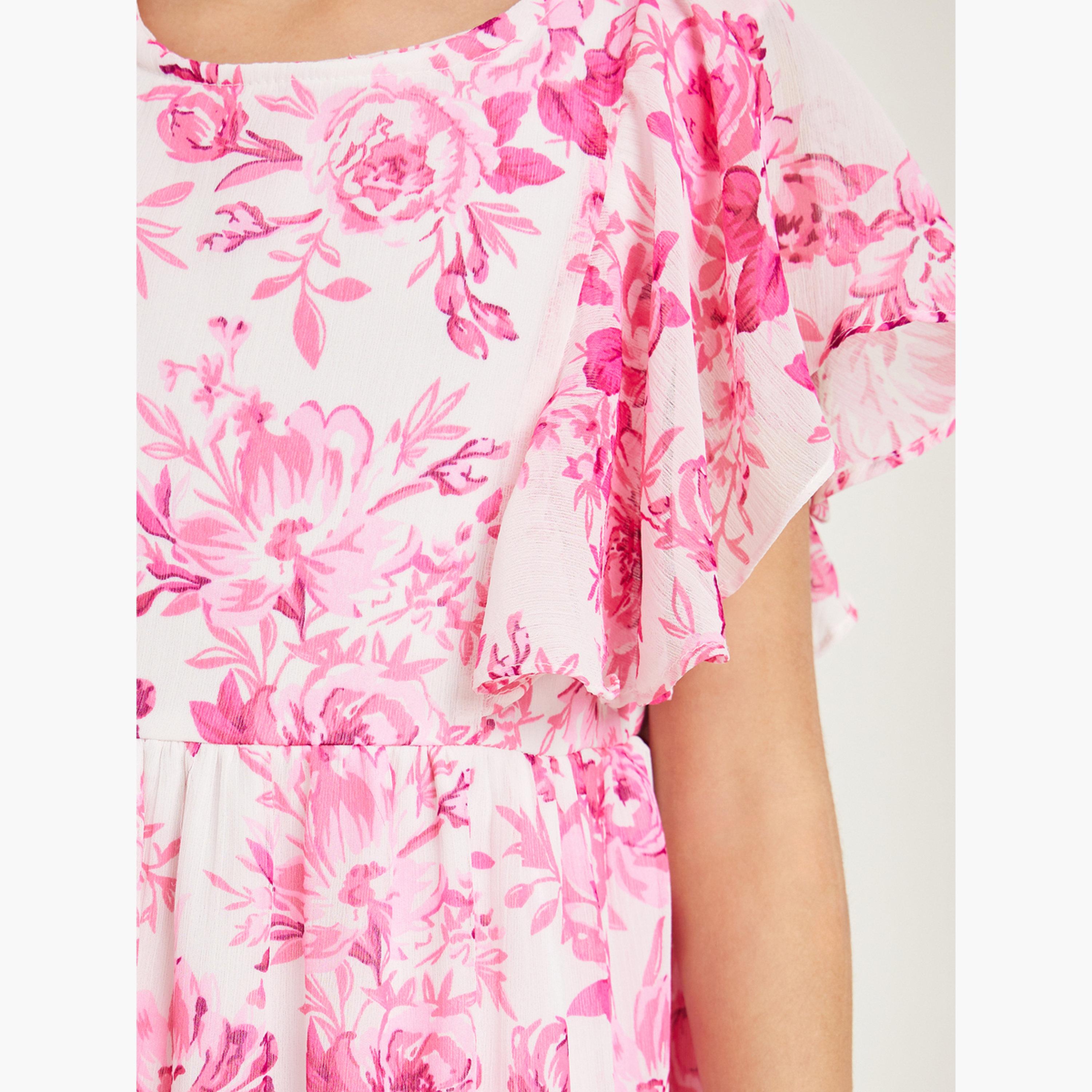 فستان شيفون مطبع بطبعة زهور-girls-clothing-dressesandjumpsuits-image-4