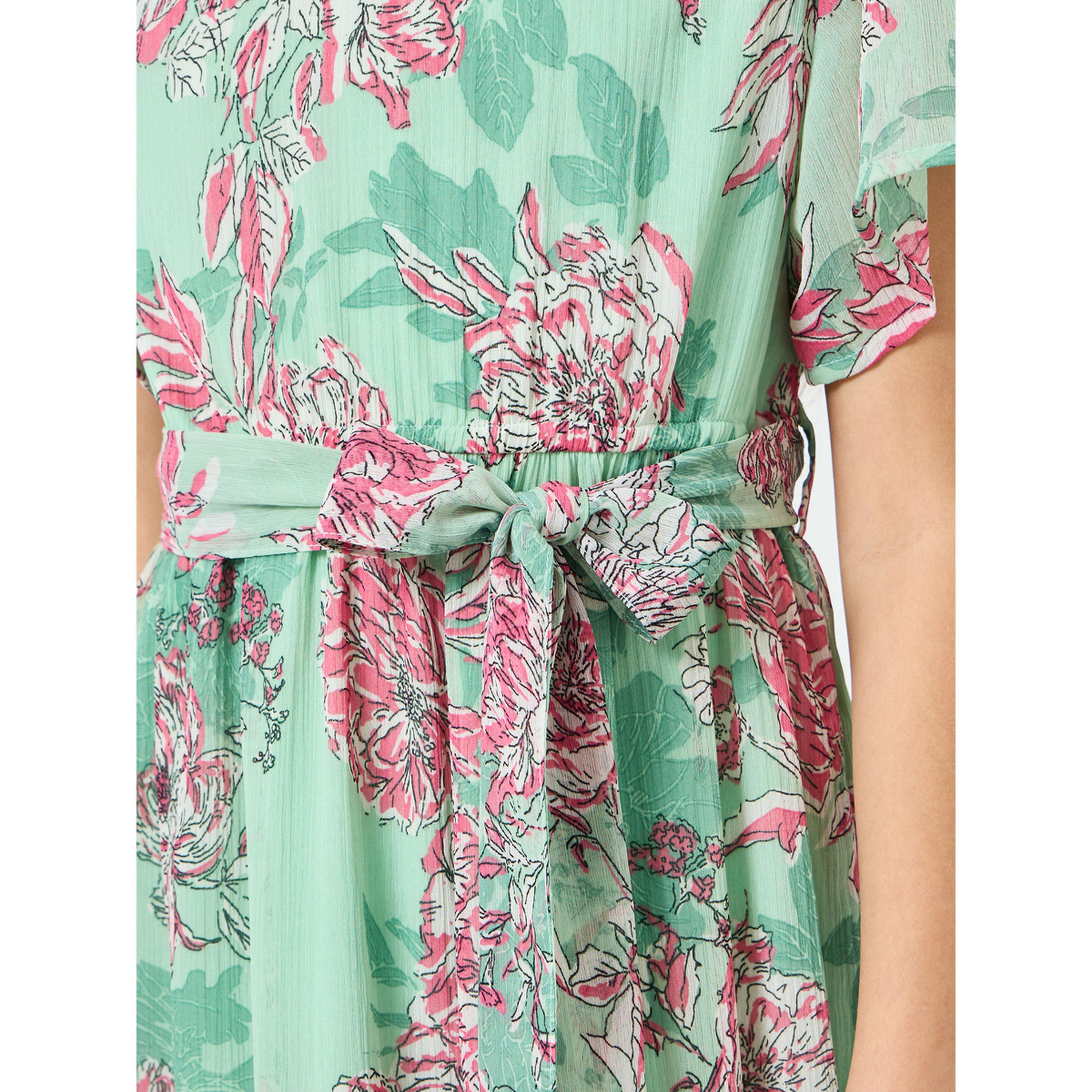 Styli Teen Girls Floral Dress with Tie Belt-girls-clothing-dressesandjumpsuits-image-3