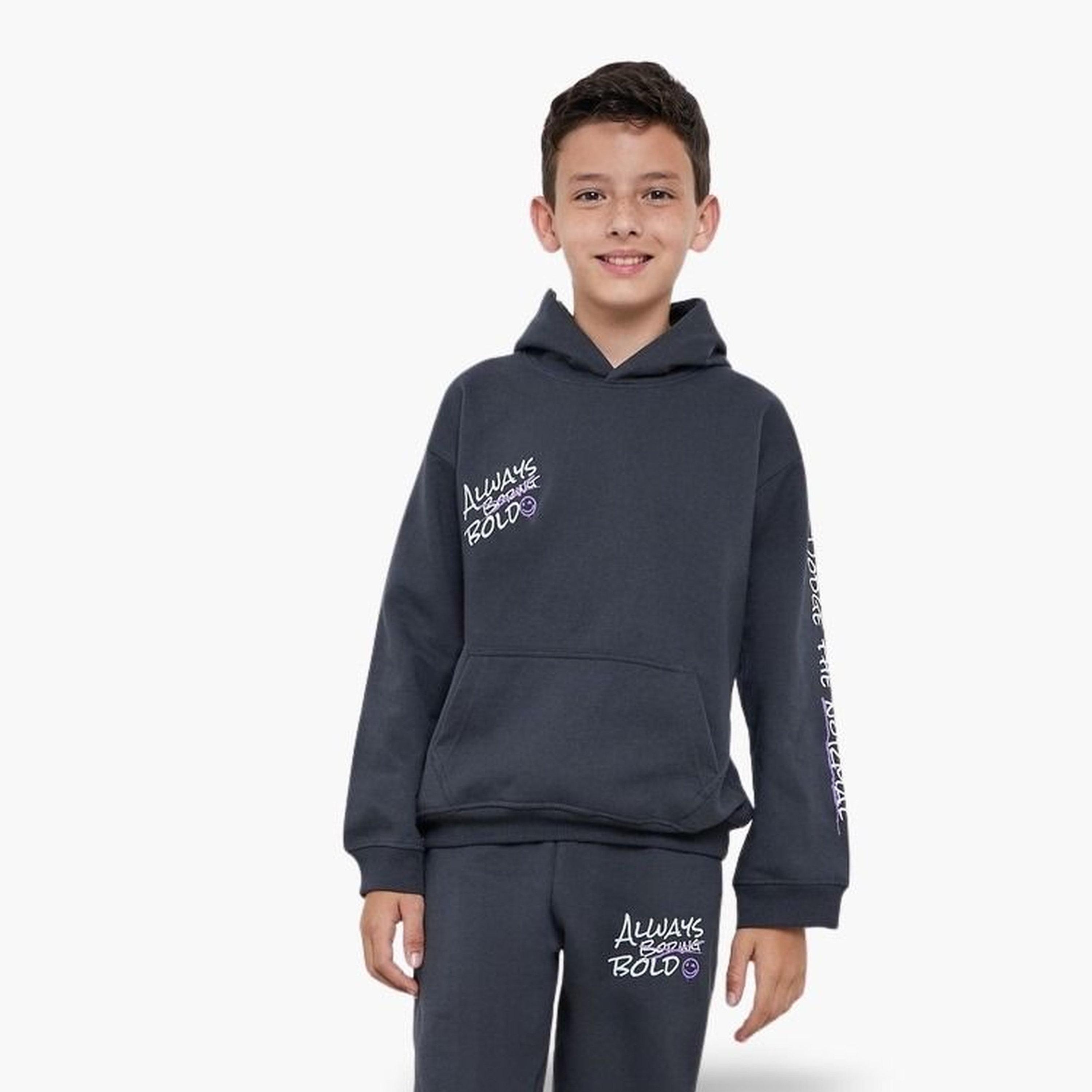 هودي قطني بطبعة شعار-boys-clothing-sweatshirts-image-1