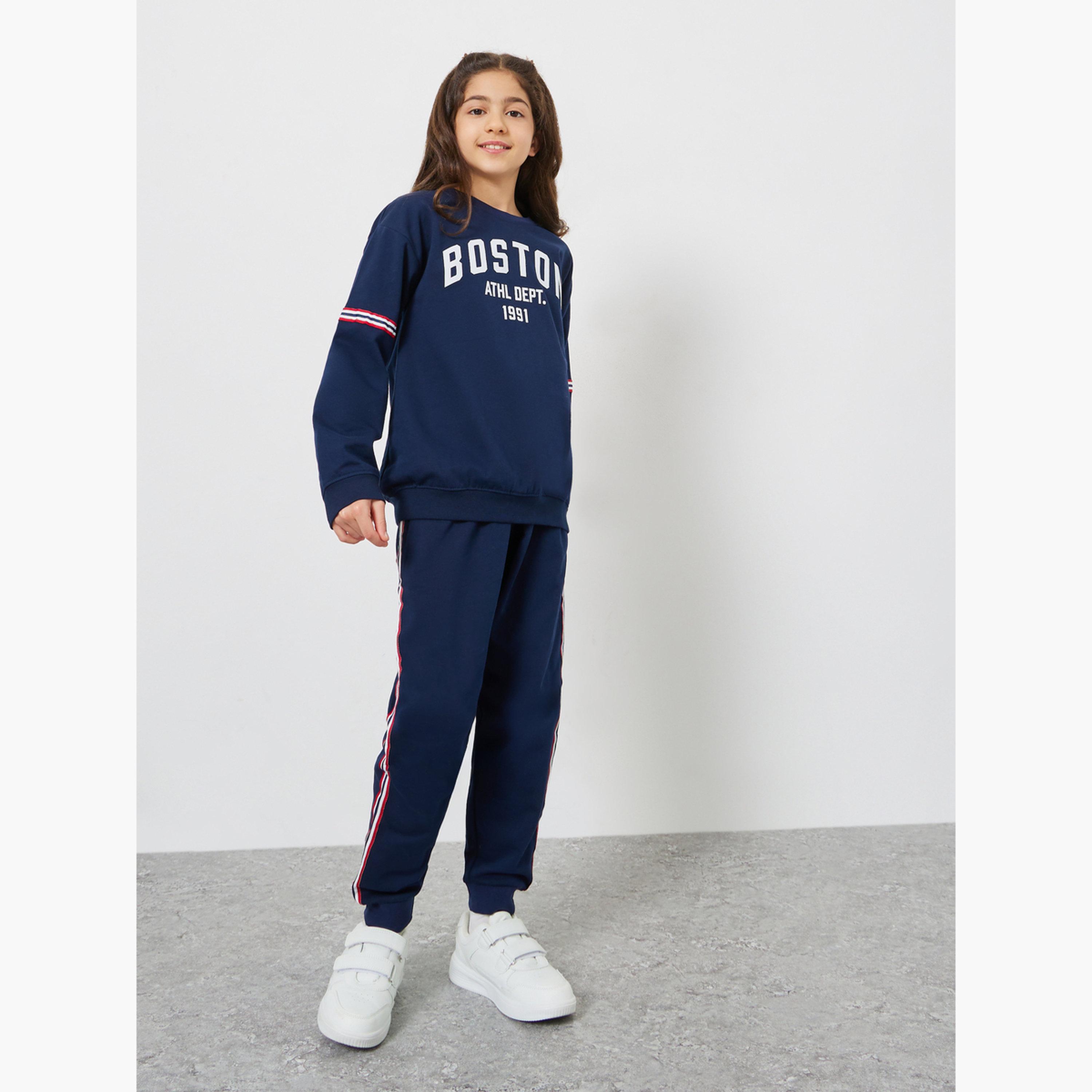 سويت شيرت قطني بطبعة بوسطن-girls-clothing-sweatshirts-image-2