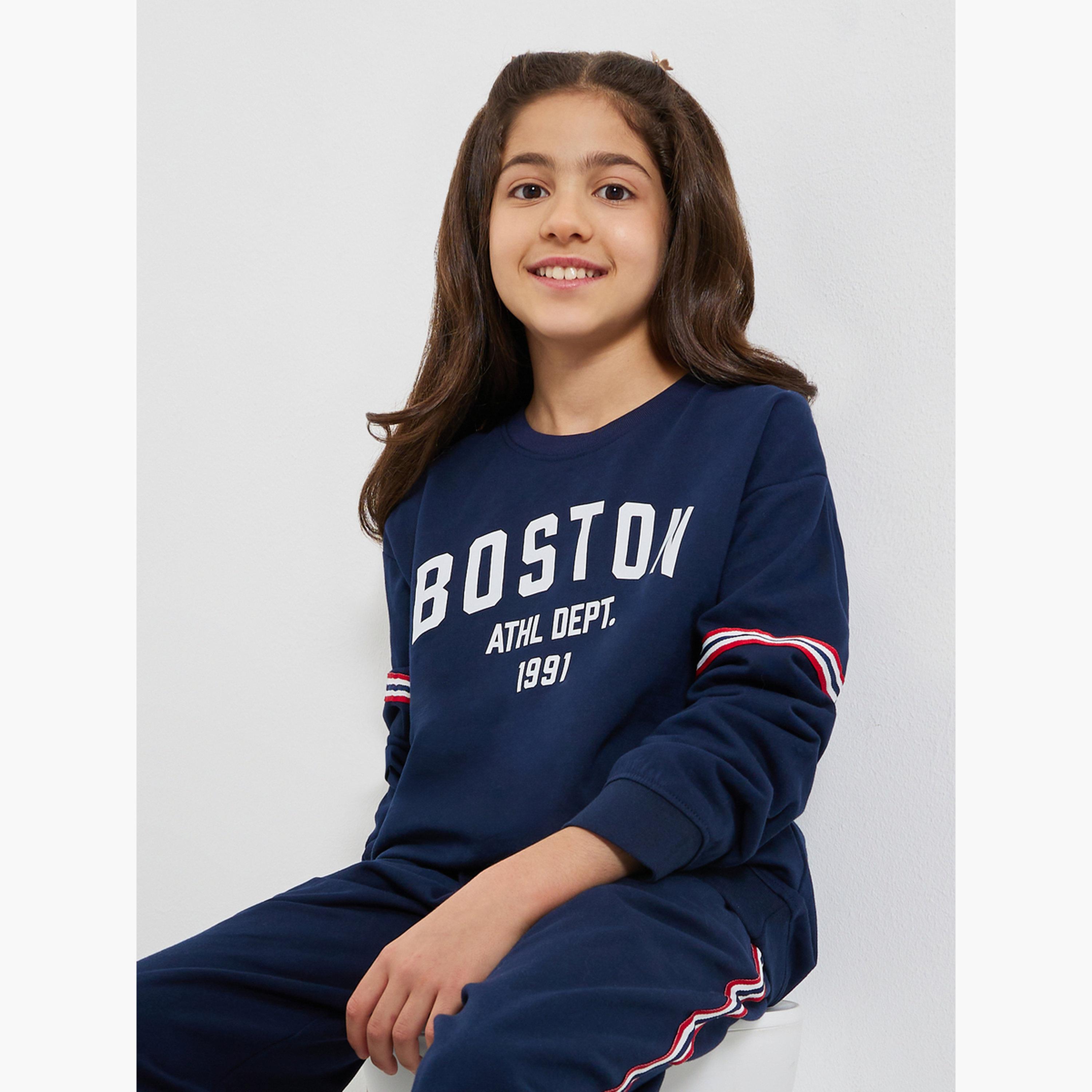 سويت شيرت قطني بطبعة بوسطن-girls-clothing-sweatshirts-image-3