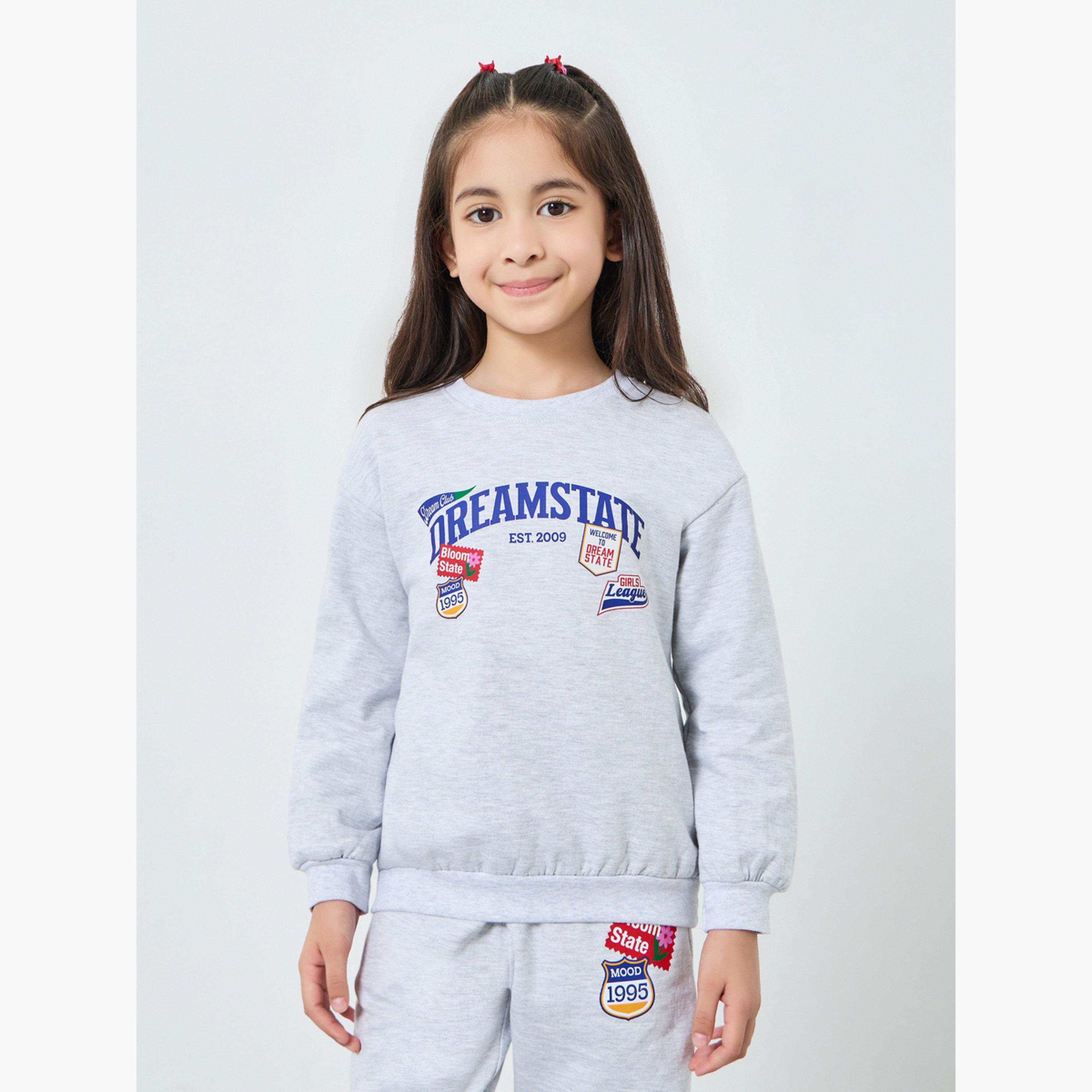 سويت شيرت قطني بطبعة جرافيك-girls-clothing-sweatshirts-image-1