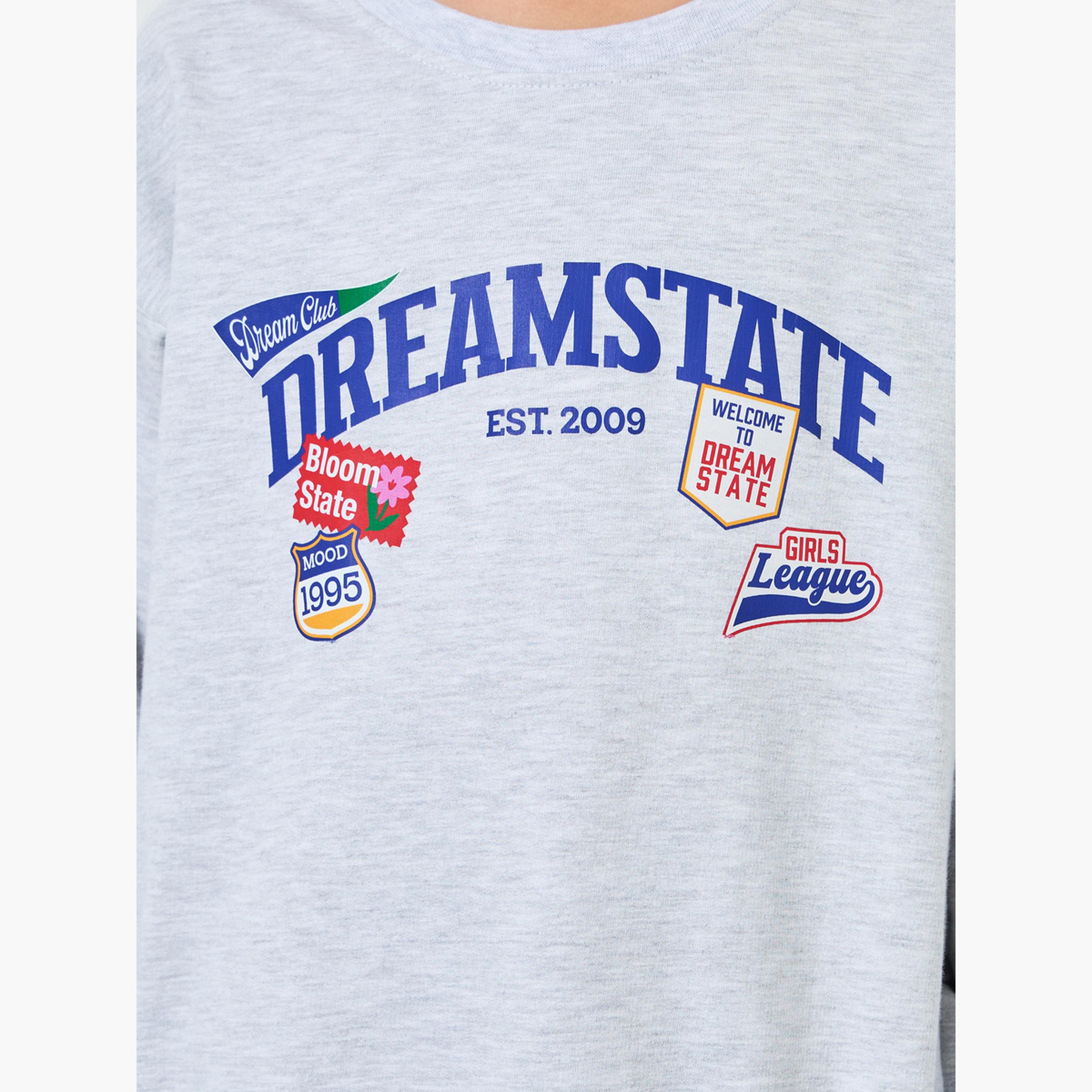 Styli Teens Grey Dreamstat Graphic Cotton Sweatshirt-girls-clothing-sweatshirts-image-4