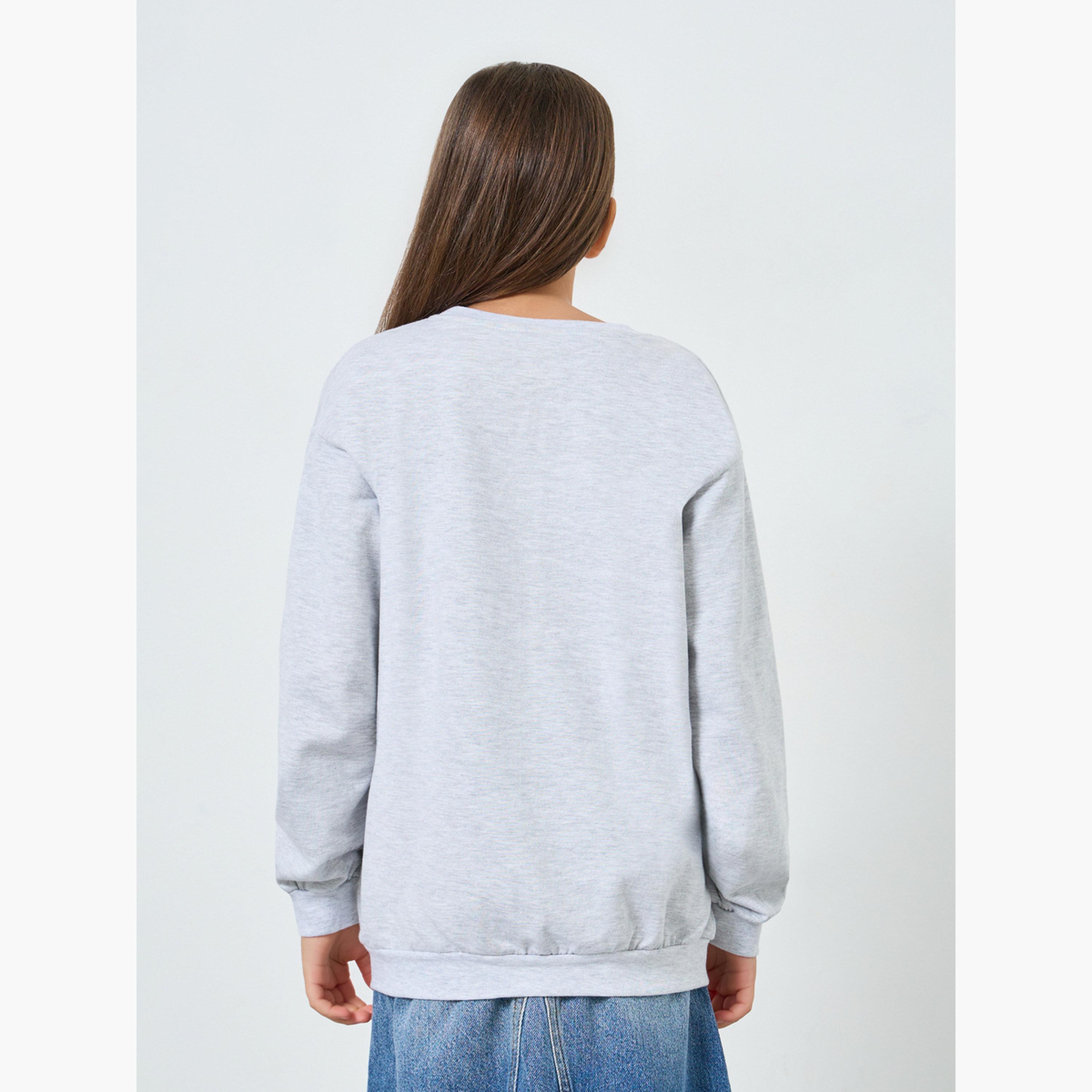 سويت شيرت قطني بطبعة جرافيك-girls-clothing-sweatshirts-image-5