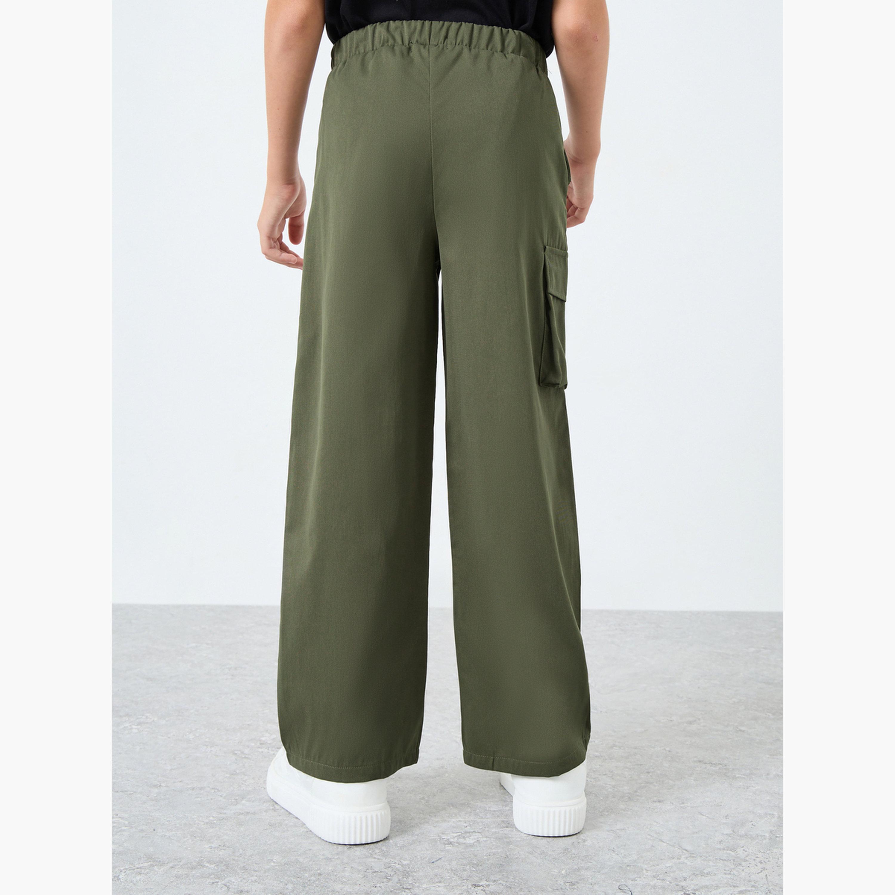 Styli Boys Olive Green Cargo Pants-boys-clothing-bottoms-trousers-image-4