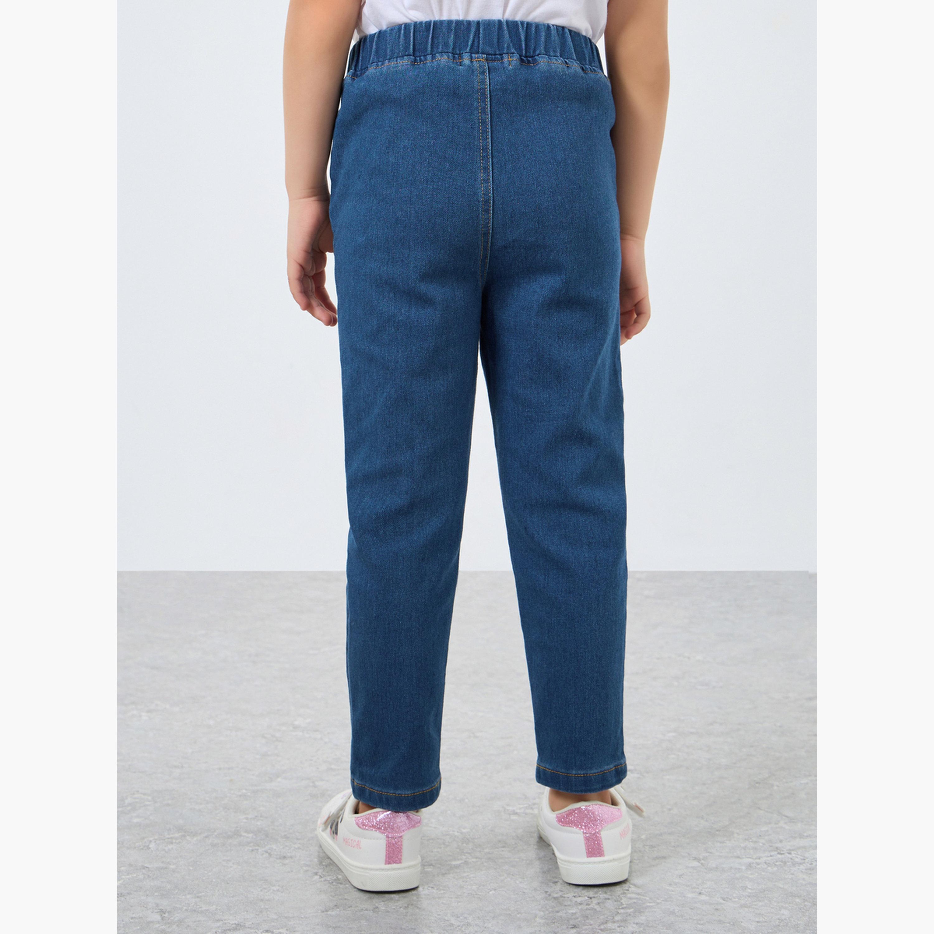 Styli Whiskered Faded Elastic Waist Jeggings-girls-clothing-bottoms-jeansandjeggings-image-3