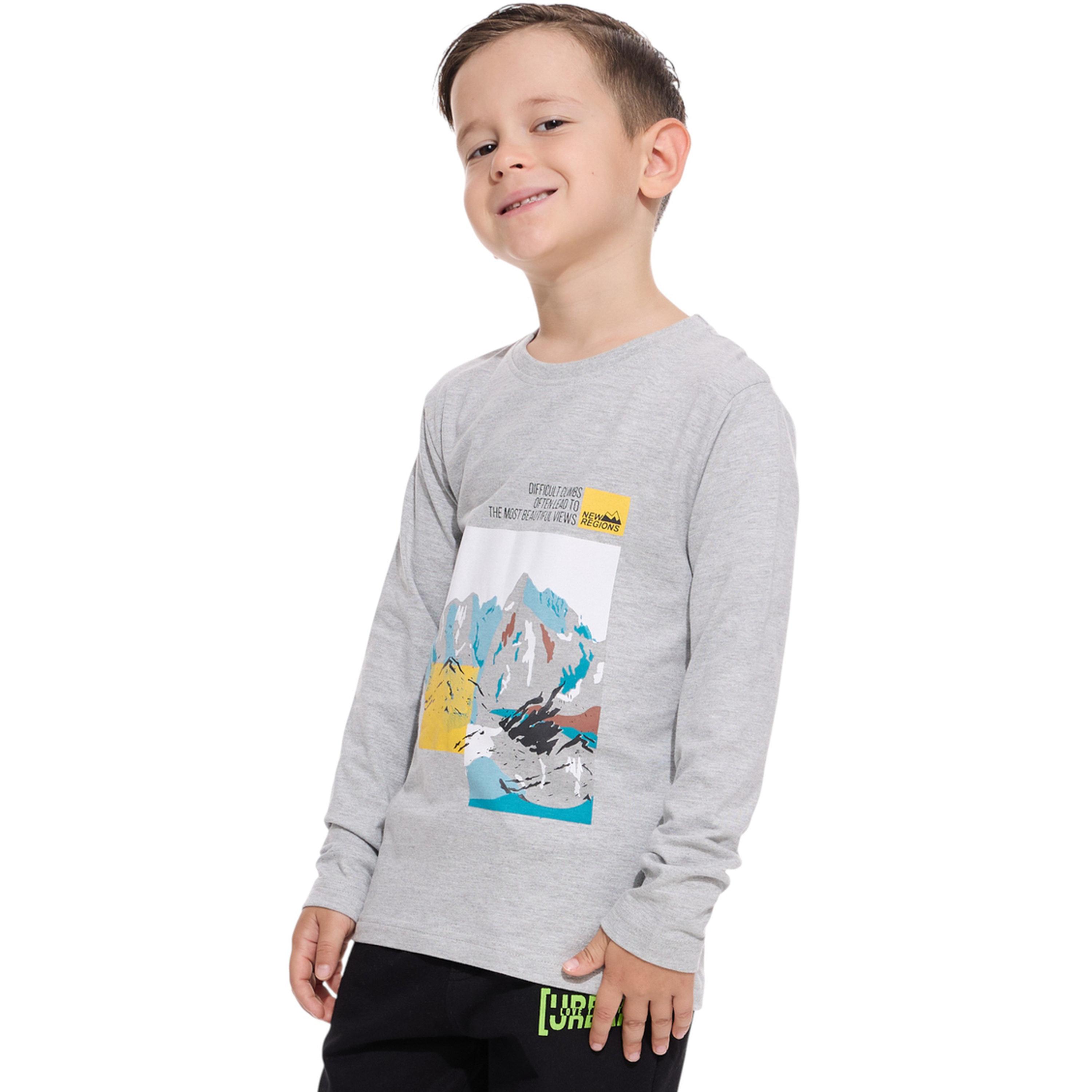 Victor and Jane X Styli Boys Grey Mountain Print Long Sleeve T-Shirt-boys-clothing-sweatshirts-image-3