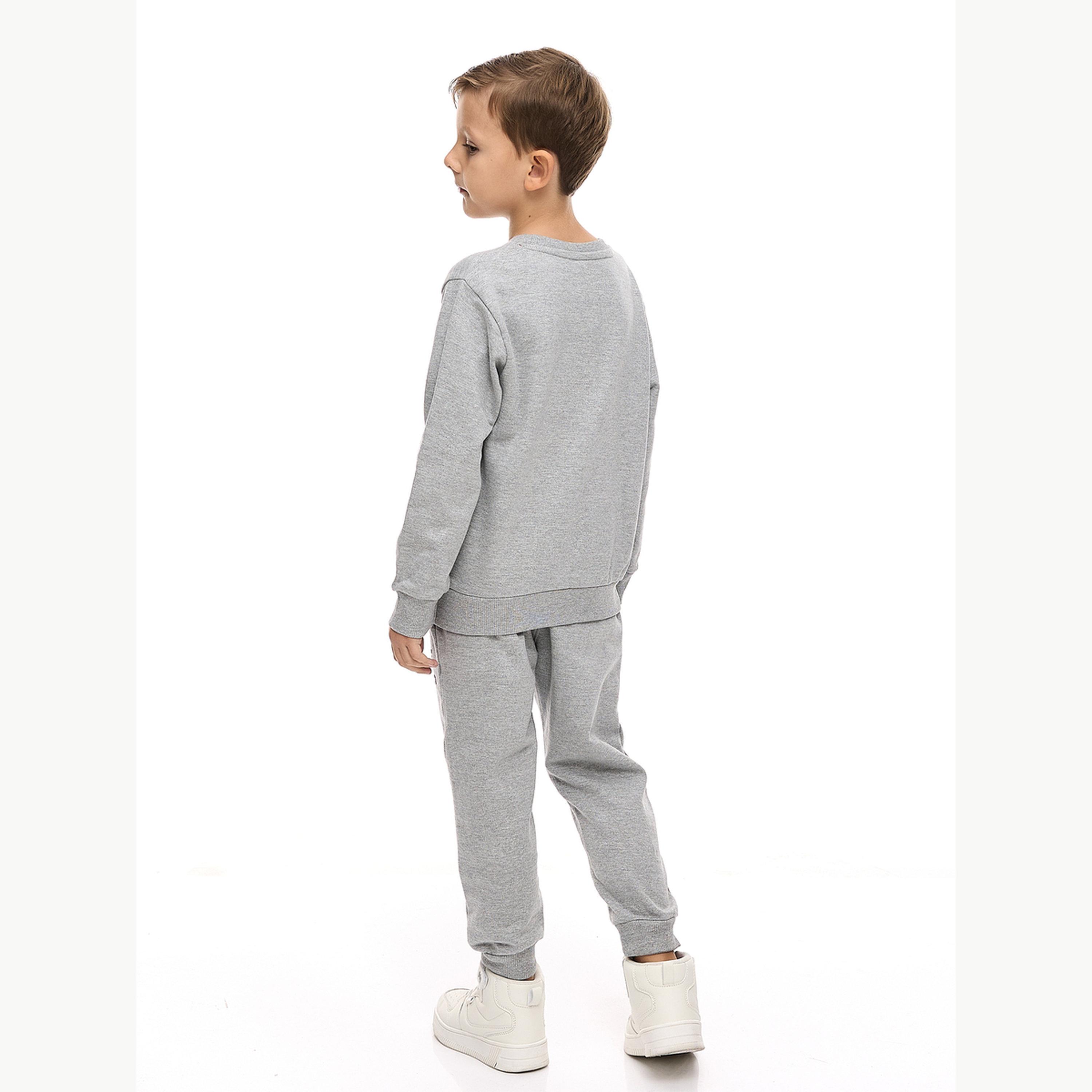 Victor and Jane X Styli Boys Grey Graphic Sweatshirt and Joggers Set-boys-clothing-setsandcoords-image-2