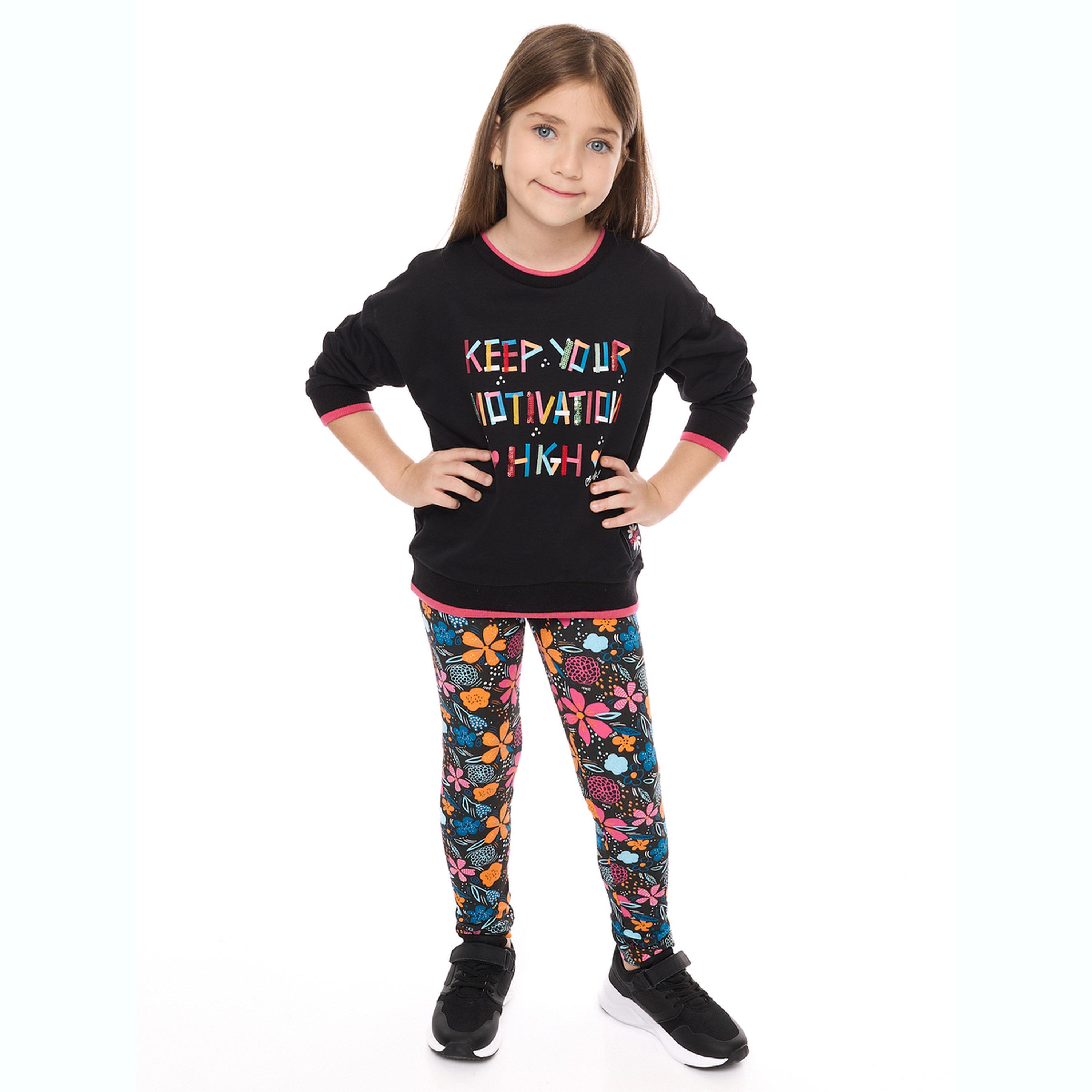 Victor and Jane X Styli Girls Graphic Floral Top and Leggings Set-girls-clothing-setsandcoords-image-1