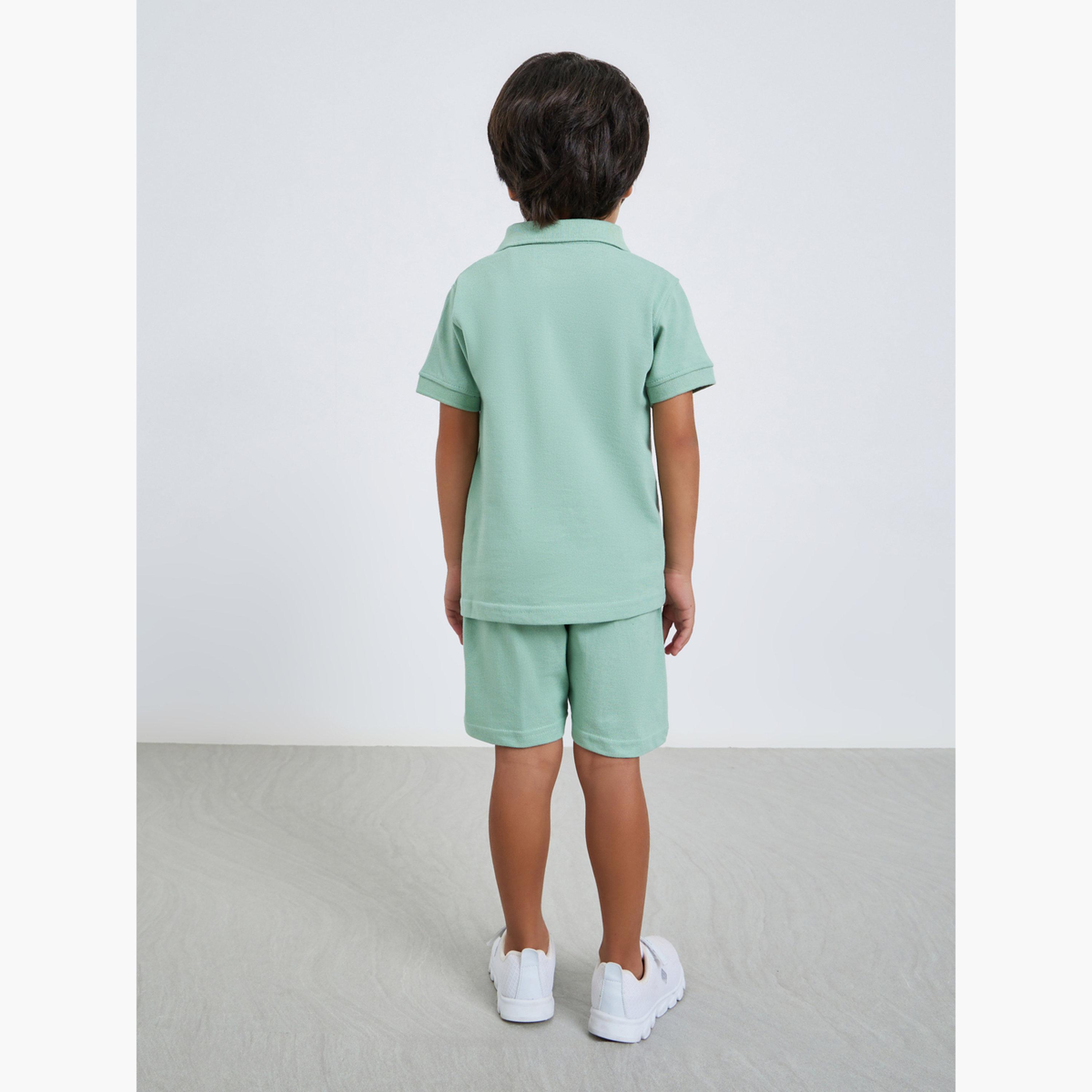 Styli Boys Green Cotton Polo and Shorts Set-boys-clothing-setsandcoords-image-5