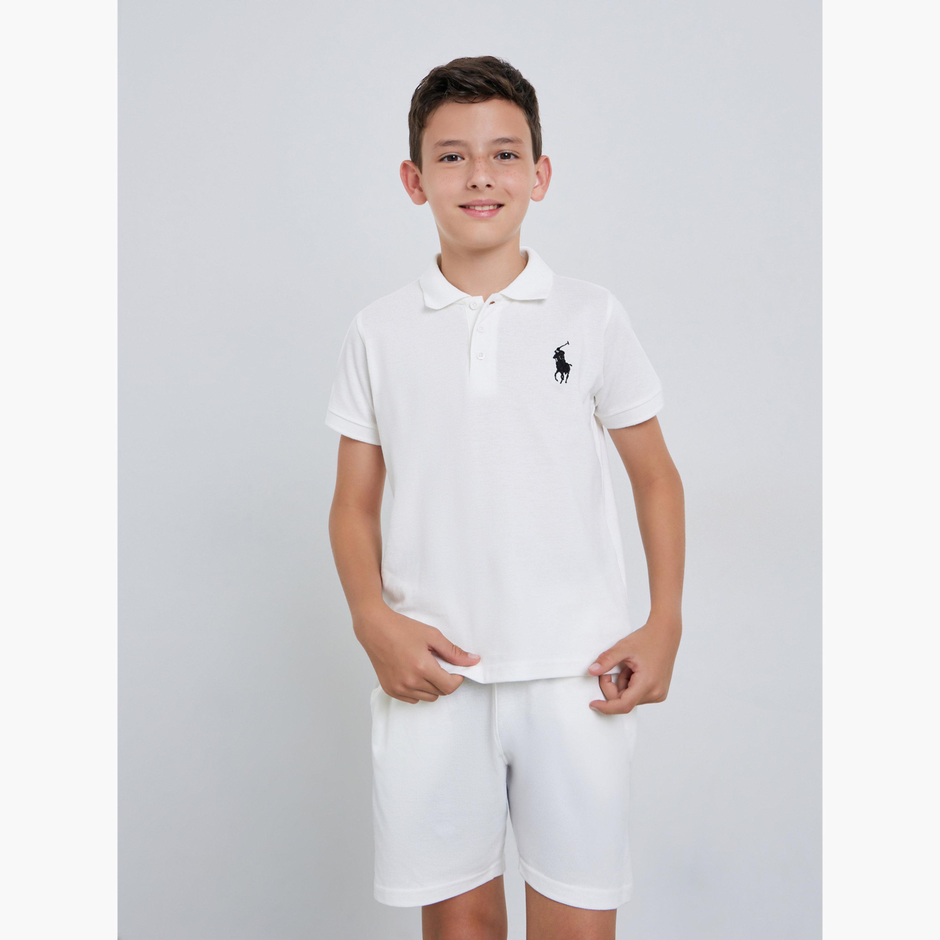مجموعة من شورت وتيشيرت قطن بياقة بولو-boys-clothing-setsandcoords-image-2