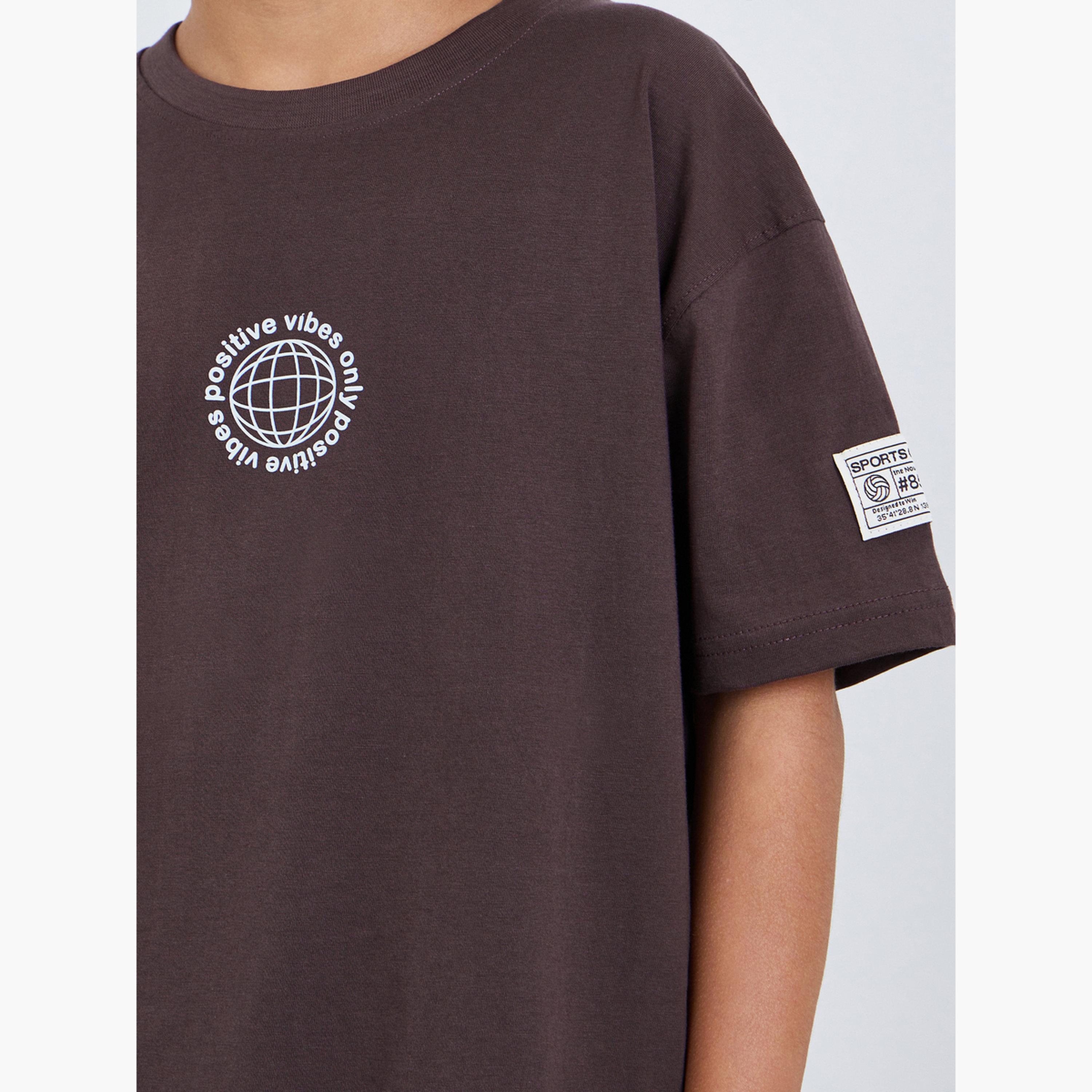 Styli Boys Brown Cotton T-Shirt and Jogger Set-boys-clothing-setsandcoords-image-3