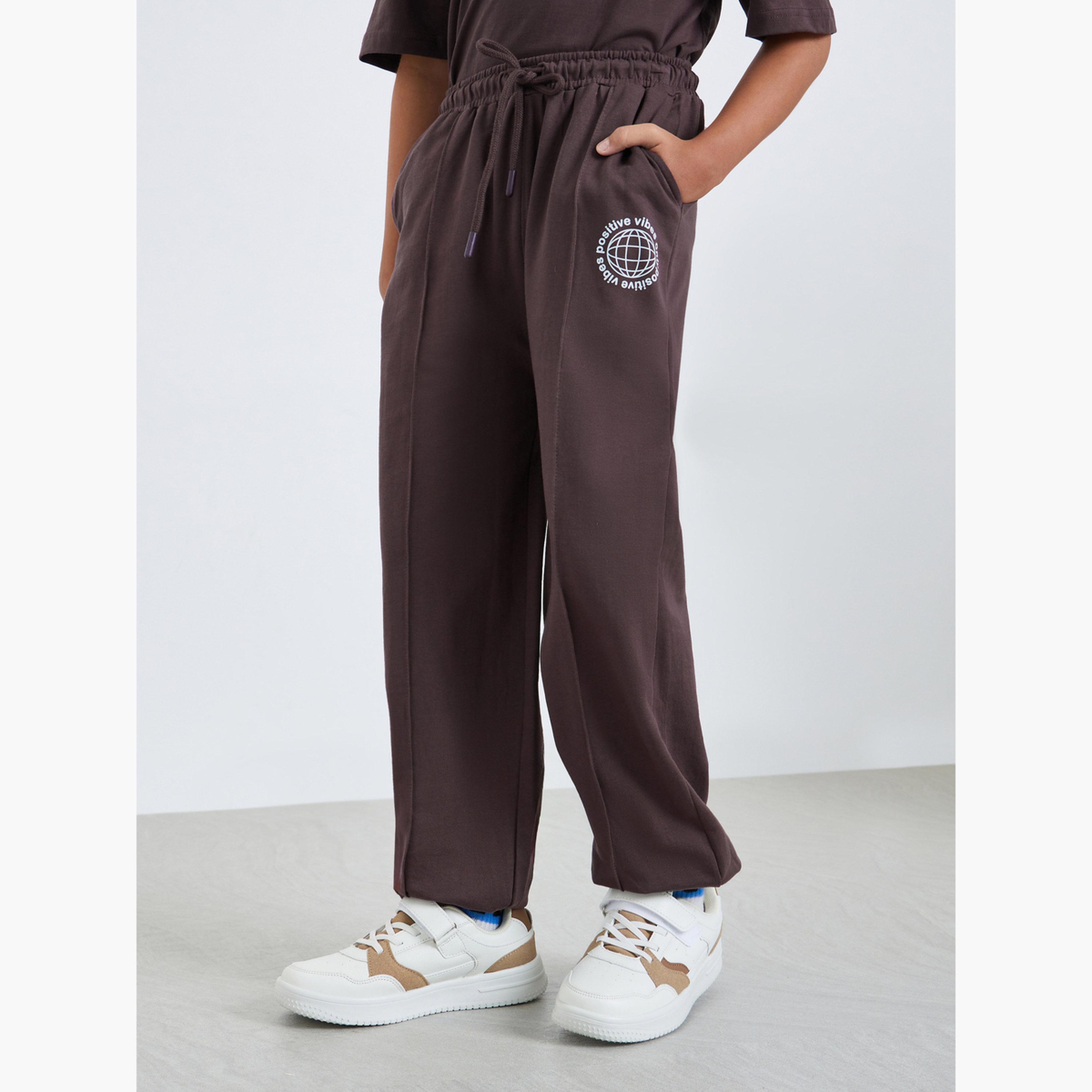 Styli Boys Brown Cotton T-Shirt and Jogger Set-boys-clothing-setsandcoords-image-4