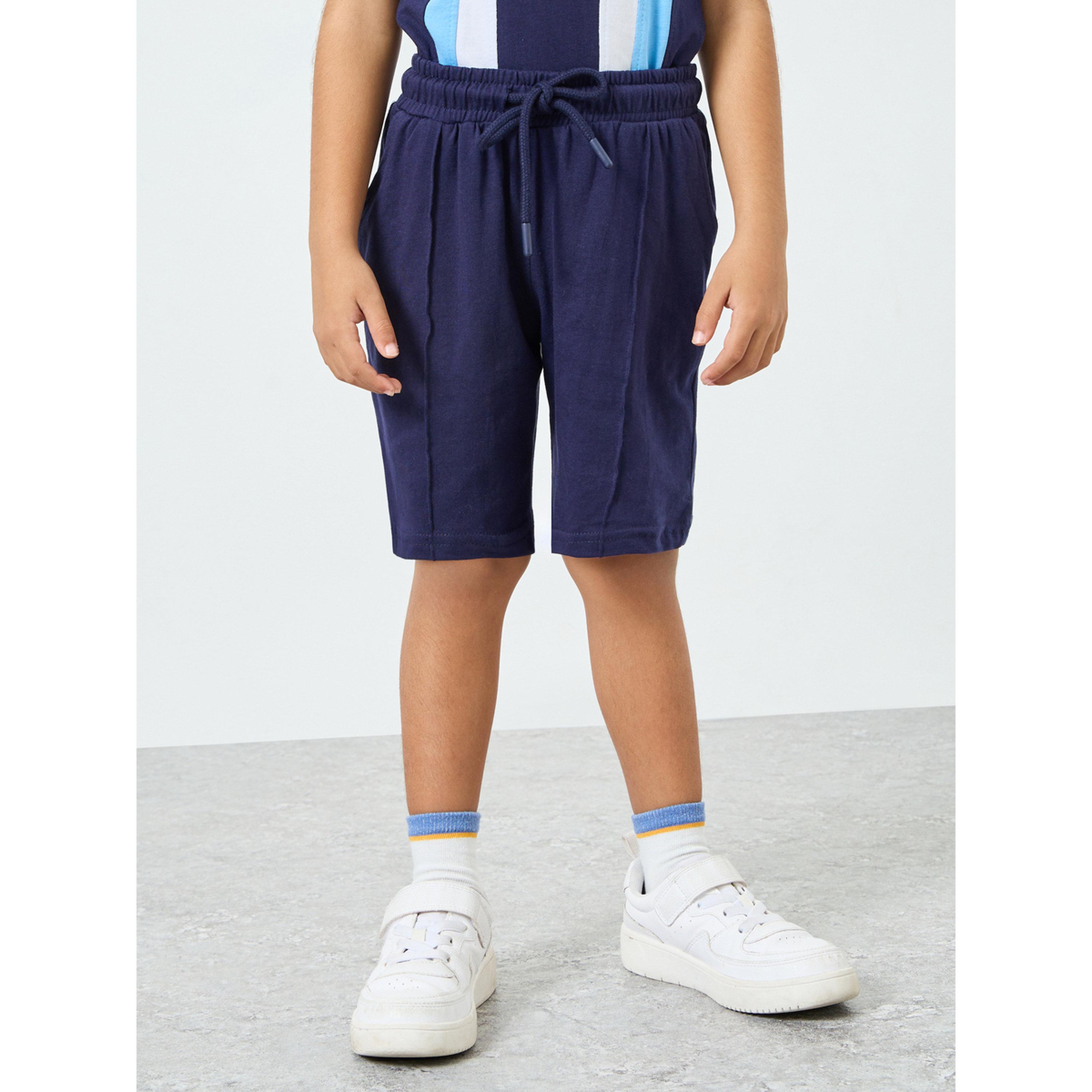 Styli Boys Navy Color Block Polo and Shorts Set-boys-clothing-setsandcoords-image-5