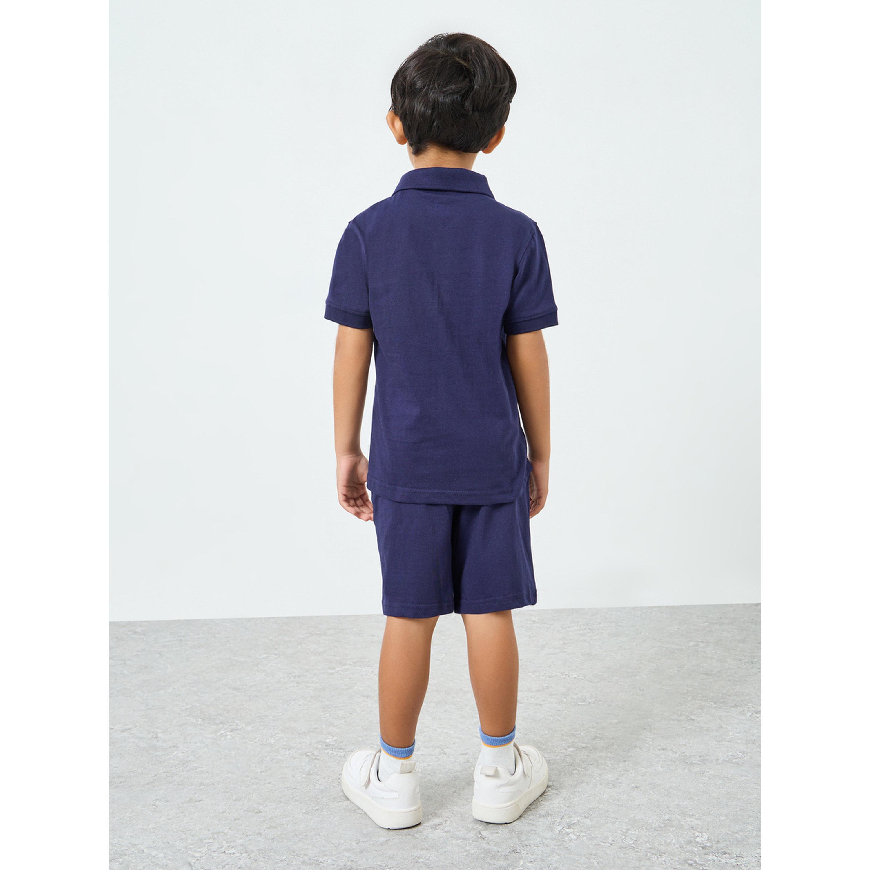 Styli Boys Navy Color Block Polo and Shorts Set-boys-clothing-setsandcoords-image-6